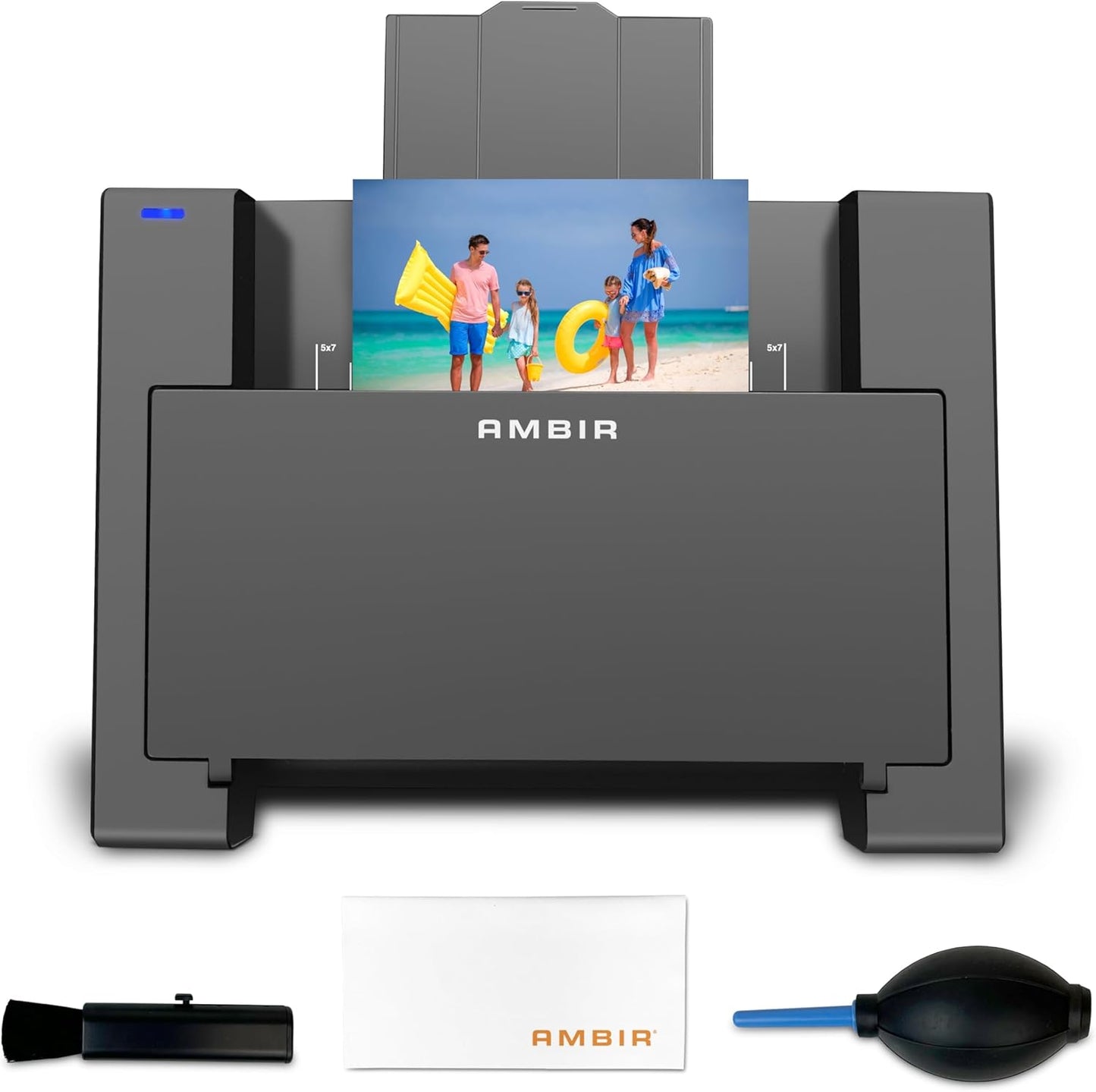 AMBIR Photo Scanner with Photo Cleaning Kit Bundle – Scan Photos in Seconds, Auto Crop & Deskew, 300/600 DPI High Resolution Scanning, Restore & Organize with Software, Mac & PC Compatible
