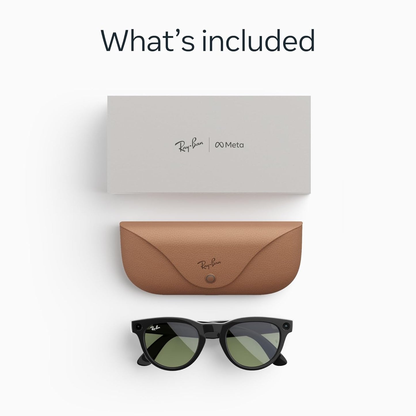 Ray-Ban Meta (Gen 2), Headliner, Shiny Black | Smart AI Glasses for Men, Women — 2x Battery Life — 3K Ultra HD Resolution — 12 MP Ultra-Wide Camera, Audio, Video — Green Lenses — Wearable Technology