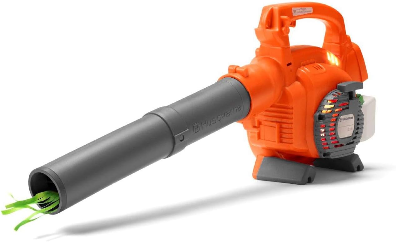 Husqvarna Kids Battery Operated Toy Leaf Blower + Weed Eater + Lawn Mower w/ Sound