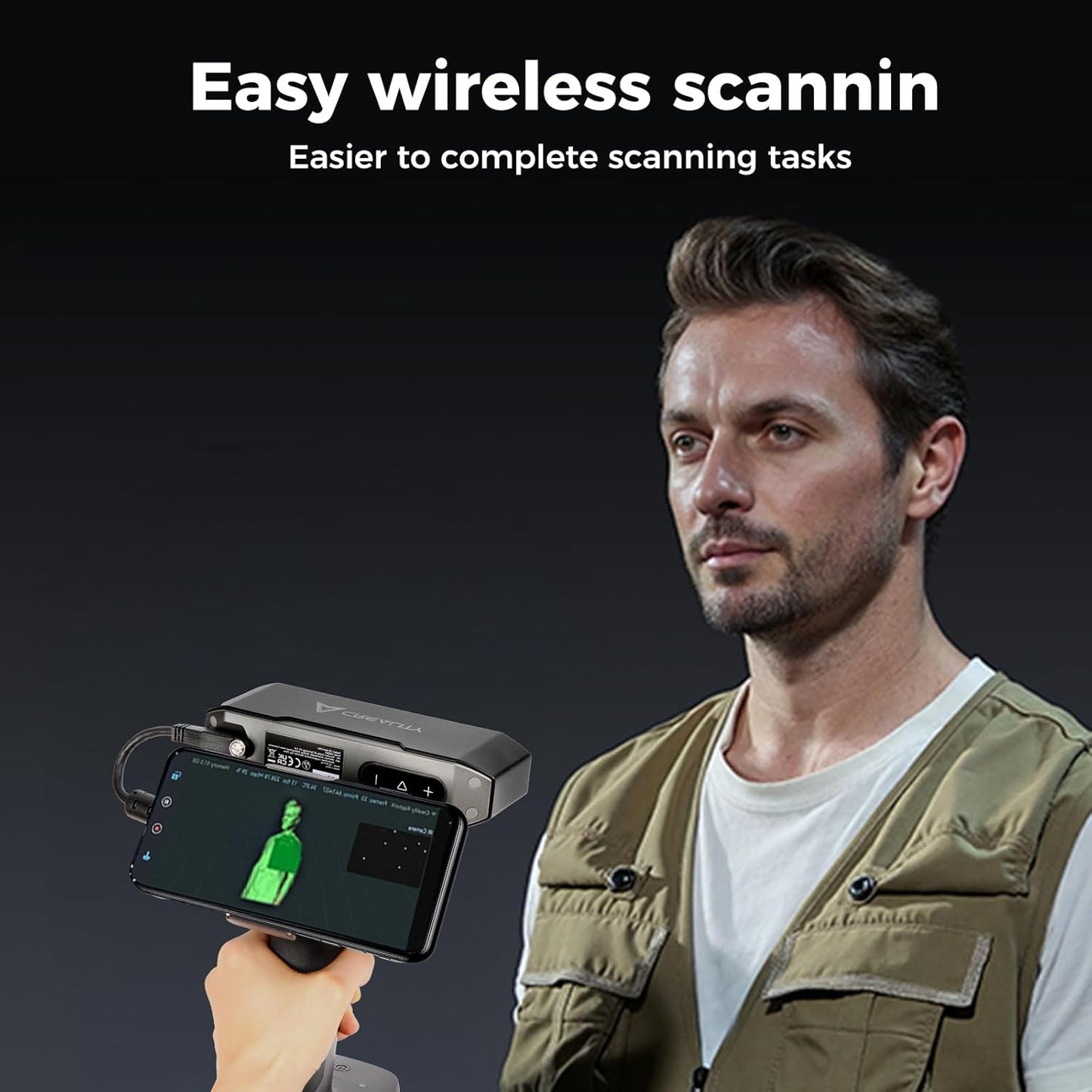 Creality Scan Bridge for 3D Scanner Otter Series, Supports WiFi 6 Wireless Screen Mirroring, Smart Phone Application, Large Capacity and Fast Charging, Lightweight and Compact for use