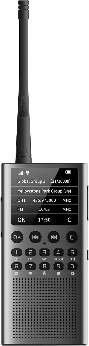 Choyong WT2 4G+WiFi Unlimited Range Rapid Walkie Talkies 50,000+km Long Range PoC with SIM Cards Global Two Way Radios