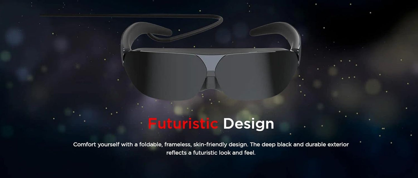 TCL NXTWEAR G Smart Glasses Portable Wearable Dual HD Micro OLED Display 140" 1080P Cinema (Renewed)