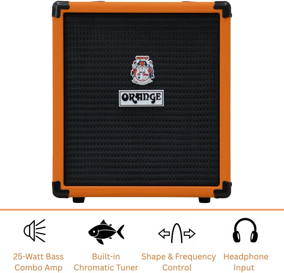 Orange Crush Bass 25 25W 8" Guitar Amplifier and Speaker Combo,