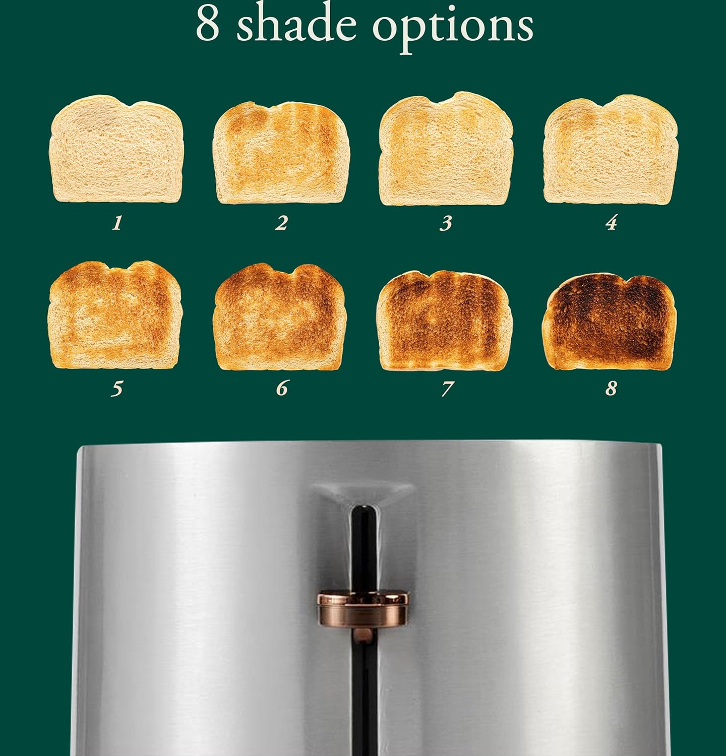 Café Express Finish 2-Slice Toaster | Extra-Wide Slots, Extra Lift for Waffles, Pastries, Texas Toast & More | 4 Pre-Set Functions, 8 Shade Options | Countertop Kitchen Essentials | Matte Black