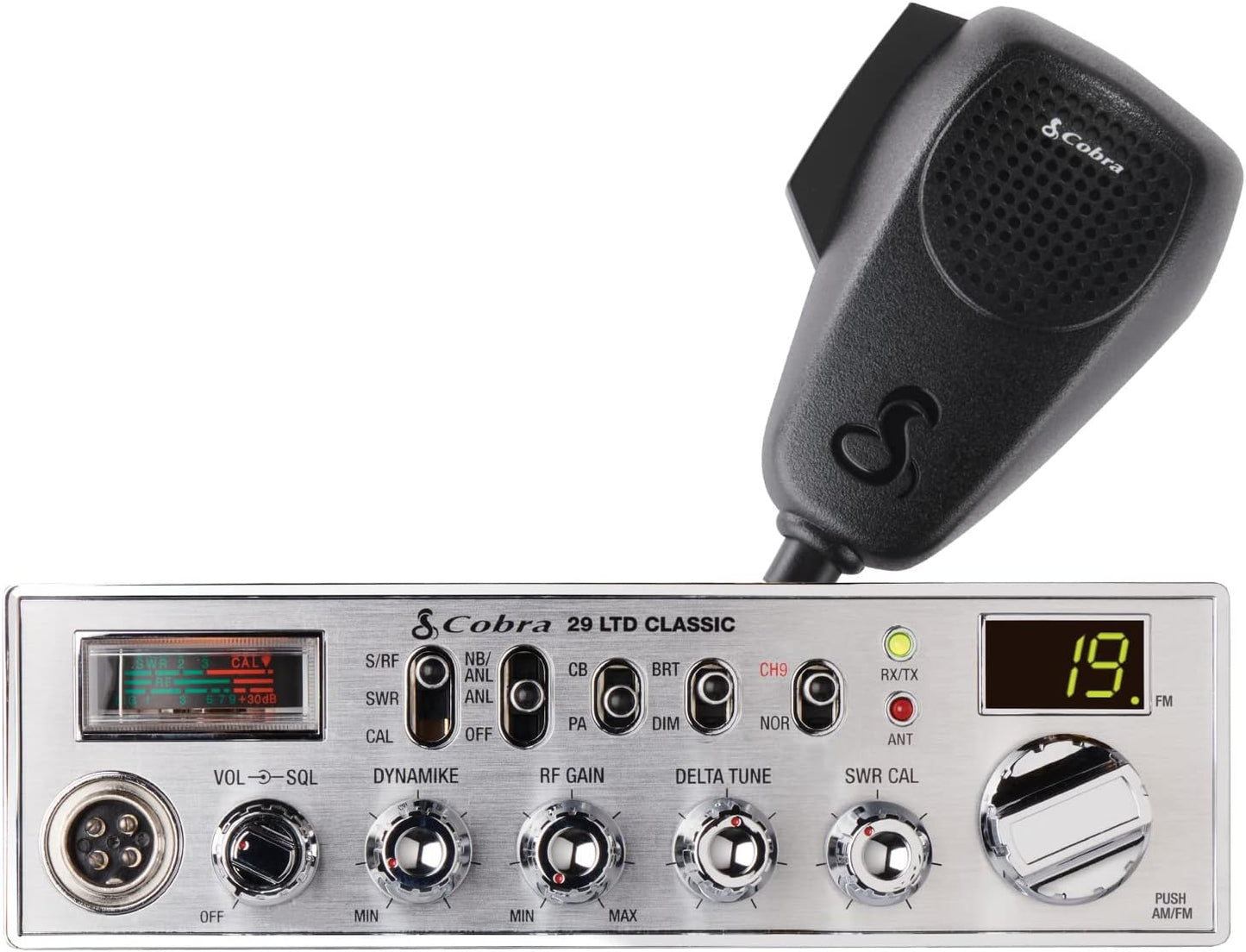 Cobra 29 LTD Classic AM/FM Professional CB Radio - Easy to Operate, Emergency Radio, Instant Channel 9, 4-Watt Output, Full 40 Channels, Adjustable Receiver and SWR Calibration, Black