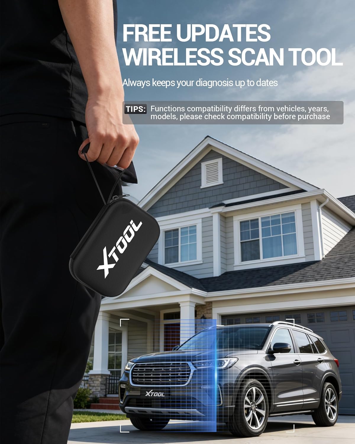 XTOOL Anyscan A30M OBD2 Scanner with Protective Case Kit, Wireless Bidirectional Scan Tool with Free Updates for iOS & Android, 26 Resets, Live Data, All System ABS Bleed Diagnostic Tool, CAN FD& FCA