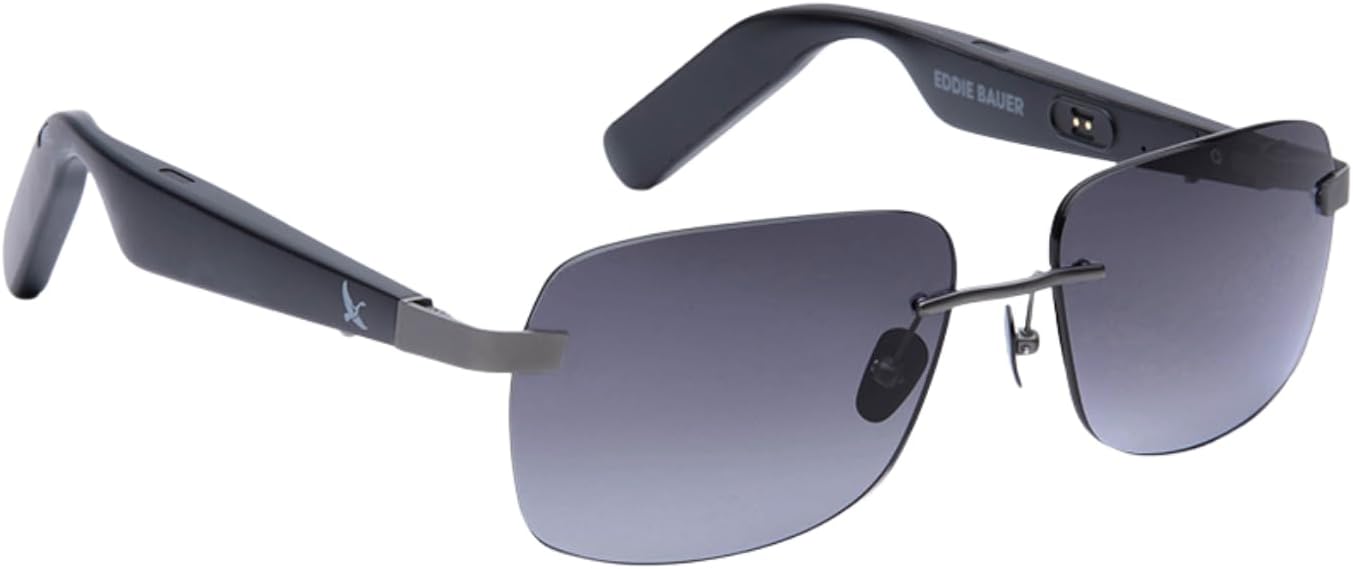 Lucyd Eddie Bauer Smart Glasses for Men Bluetooth Smart Glasses with UV400 Polarized Lenses, Open Ear Speakers & Microphone Horizon (Standard)