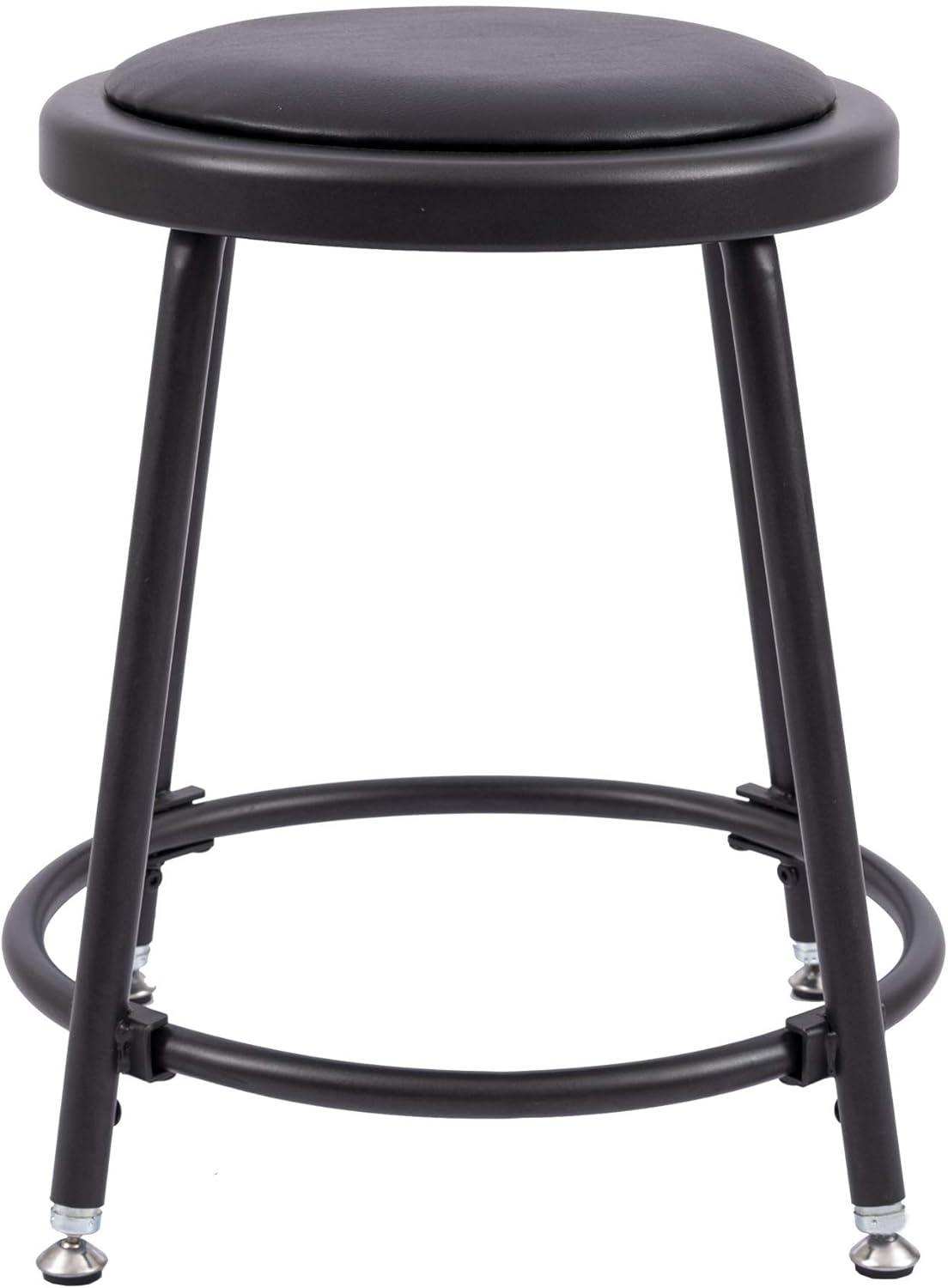 Stand Up Desk Store Stackable Adjustable-Height Classroom Office Workstation Stool (Black)