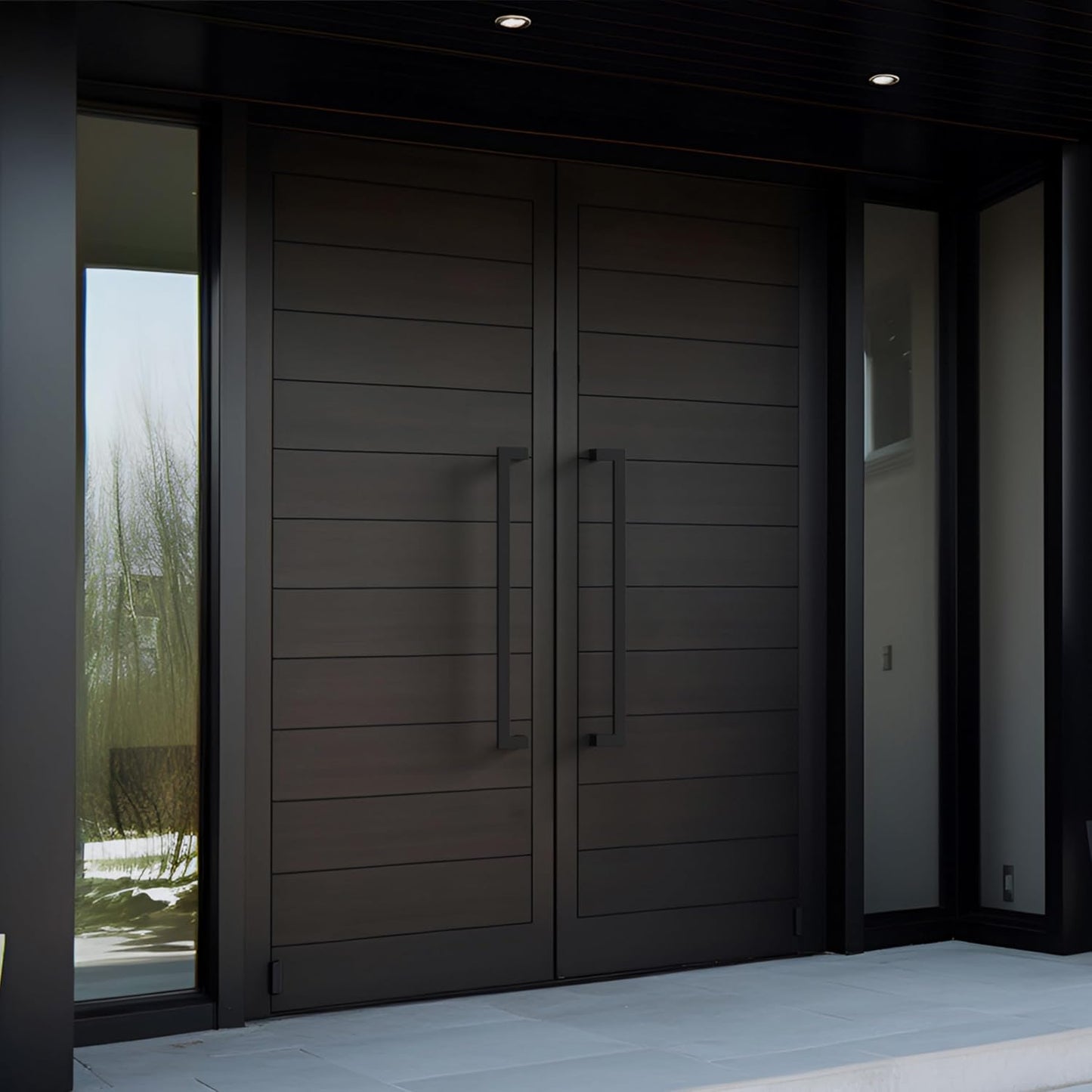 Modern Contemporary Long Stainless Steel Push Pull Door Handle for Home Entrance Glass Shower Wooden Barn & Office Store Shop Doors
