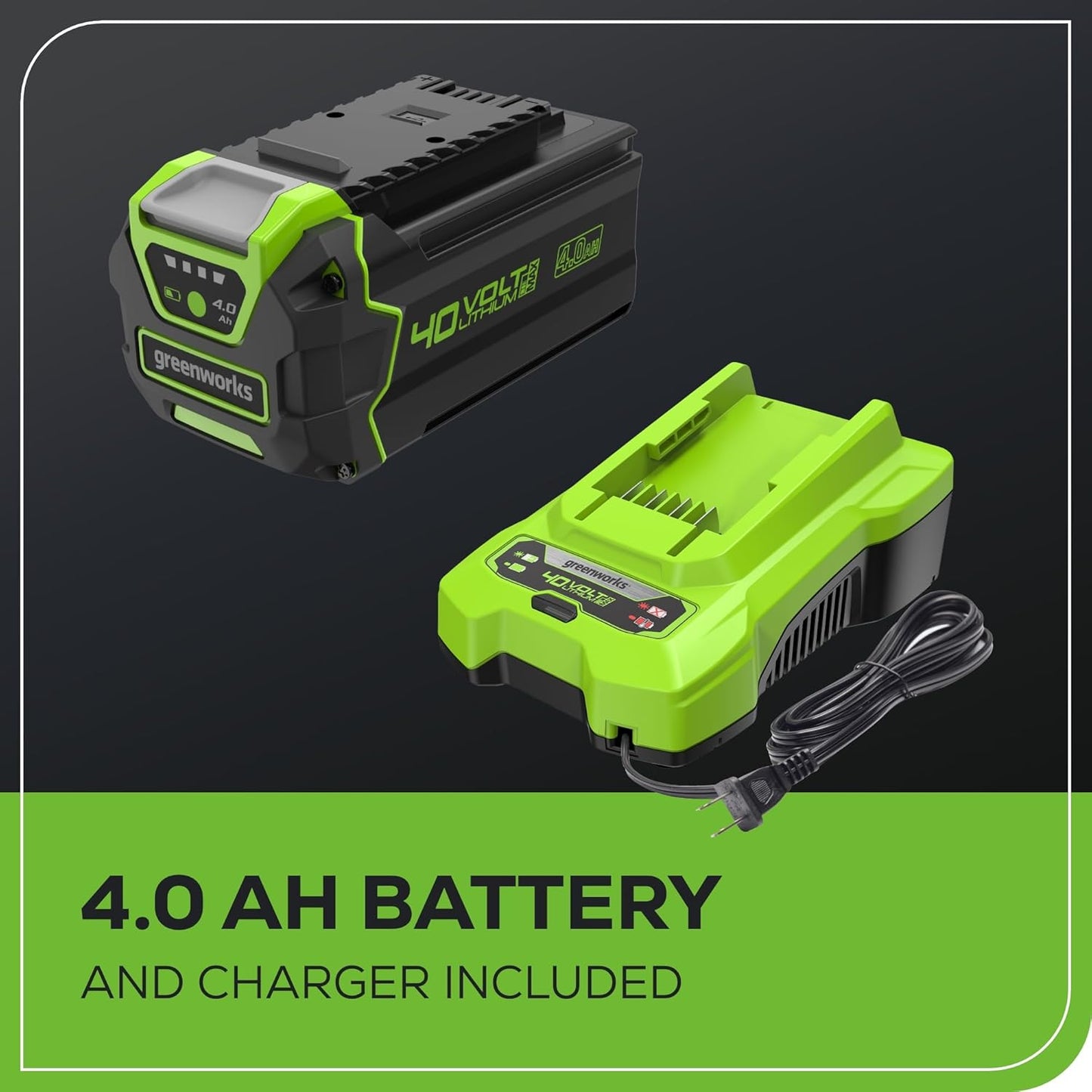 Greenworks 40V 20" Brushless Cordless Lawn Mower with 4.0Ah Battery & Charger(75+ Tool Compatibility)