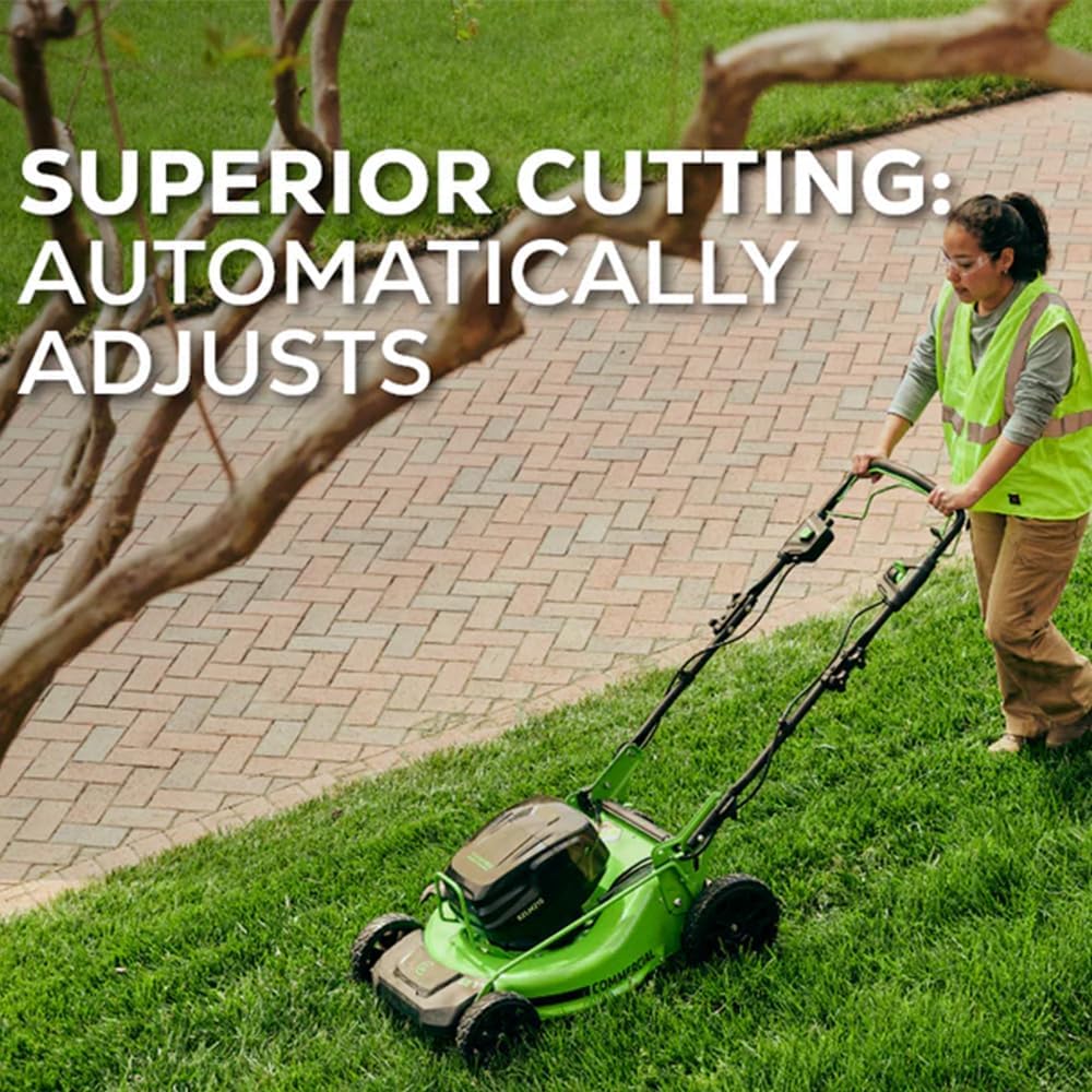 Greenworks 82V 21" Self-Propelled Lawn Mower, 8.0Ah Battery + Dual Port Charger