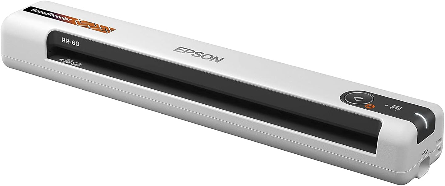 Epson RapidReceipt RR-60 Mobile Tax Receipt and Color Document Scanner with Complimentary Data Management Software for PC & Mac