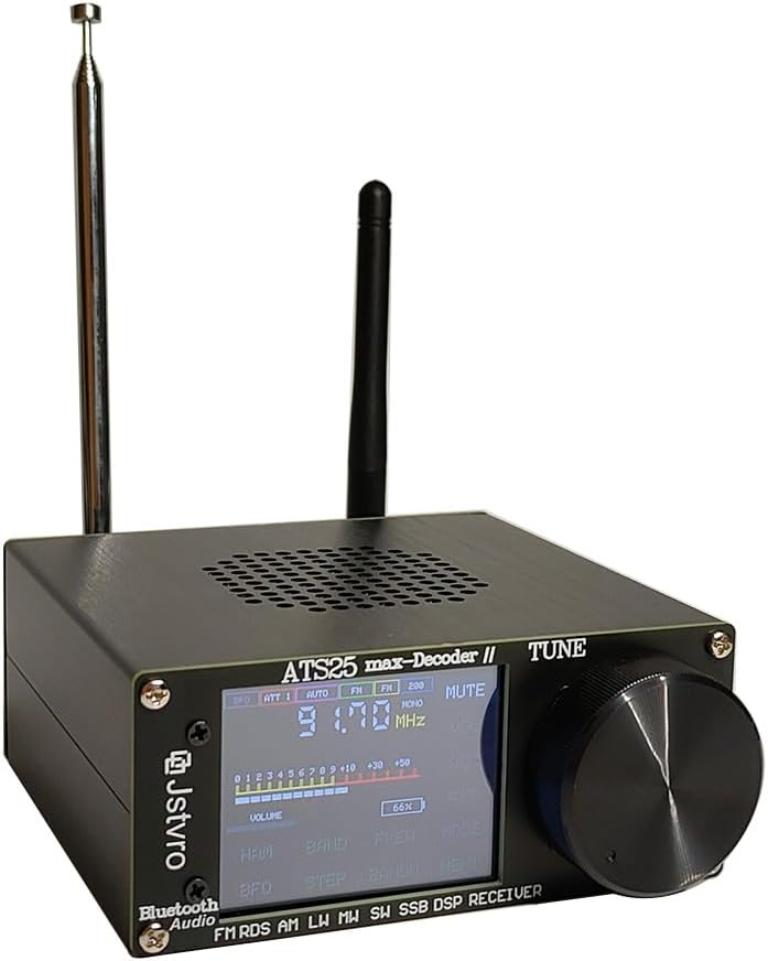 SI4732 ATS-25 max-DECODER II Full Band Radio, Version 4.17 Adds CW, RTty Decoding, WiFi, BT, Four Audio Spectrum, LNA, HI-Z, Supports FM LW AM SSB DIGI CW RDS