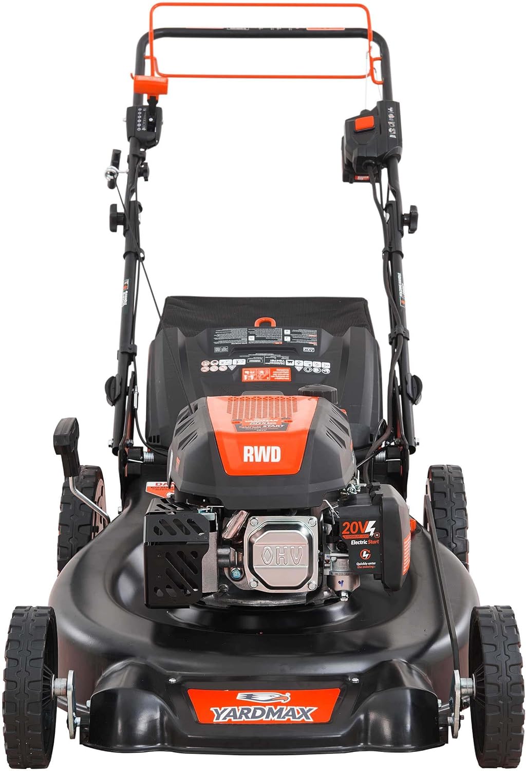24 in. 201cc Electric Start Select PACE 6 Speed CVT High Wheel RWD 3-in-1 Gas Walk Behind Self Propelled Lawn Mower w/Blower