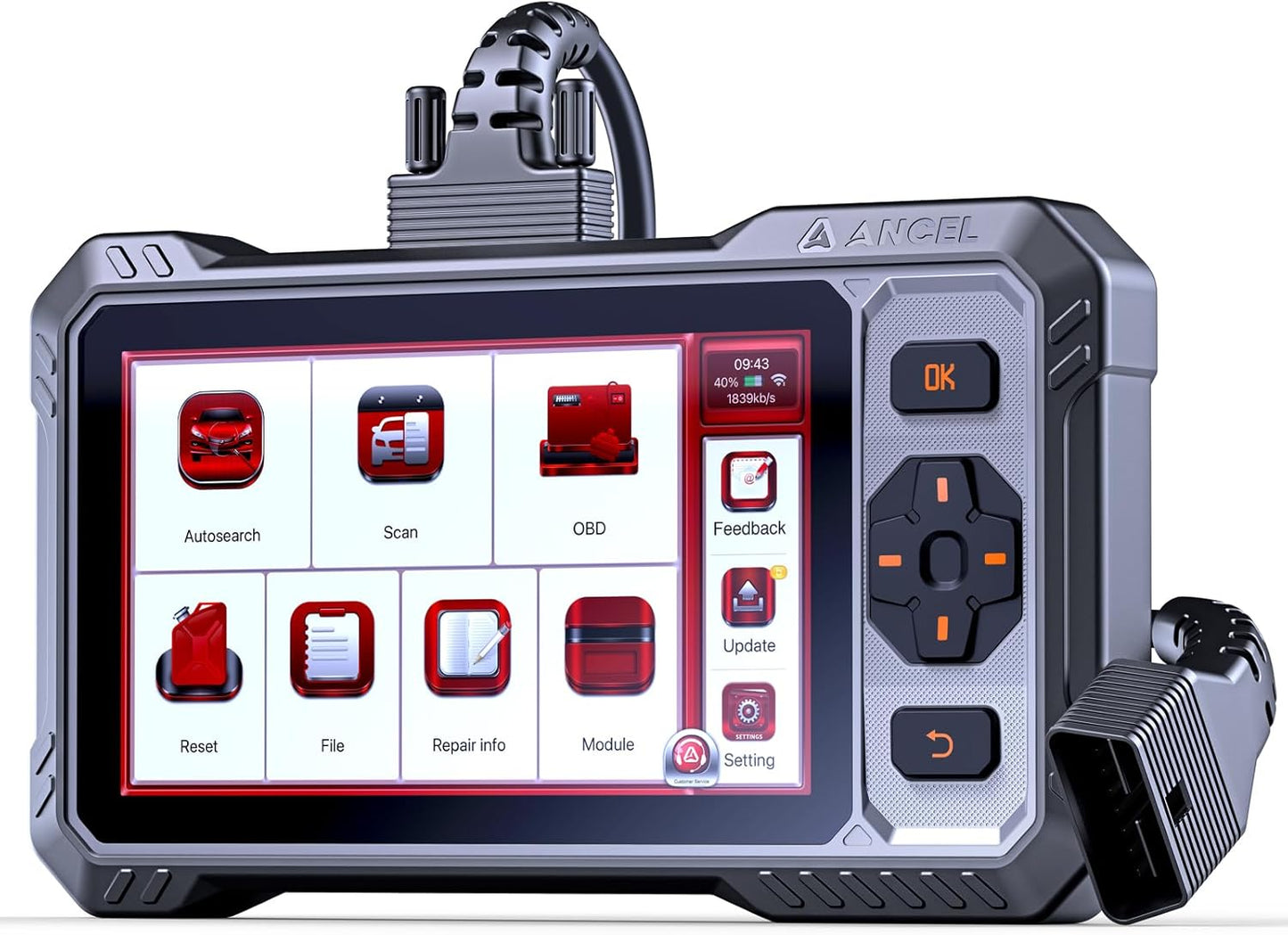 ANCEL FX6100 Bidirectional Scan Tool, Full System OBD2 Scanner Diagnostic Tool with Lifetime Free Updates, 15+ Service Reset, AutoVIN, Automotive Diagnostic Scanner for Car, CAN FD & FCA AutoAuth