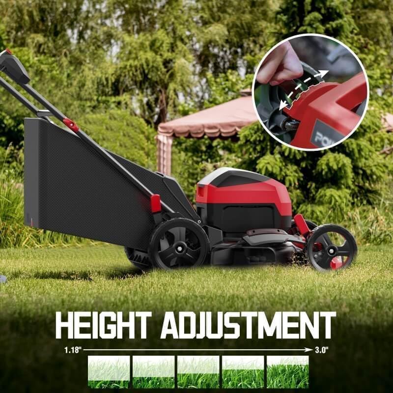 PowerSmart 40V Brushless Cordless 17" 3-in-1 Puch Lawn Mower & Leaf Blower Combo, 6-Position Height Adjustment & 11.8 Gal Bag, 115 MPH 465 CFM 2 Mode Blower, Battery Powered Yard Tools Set