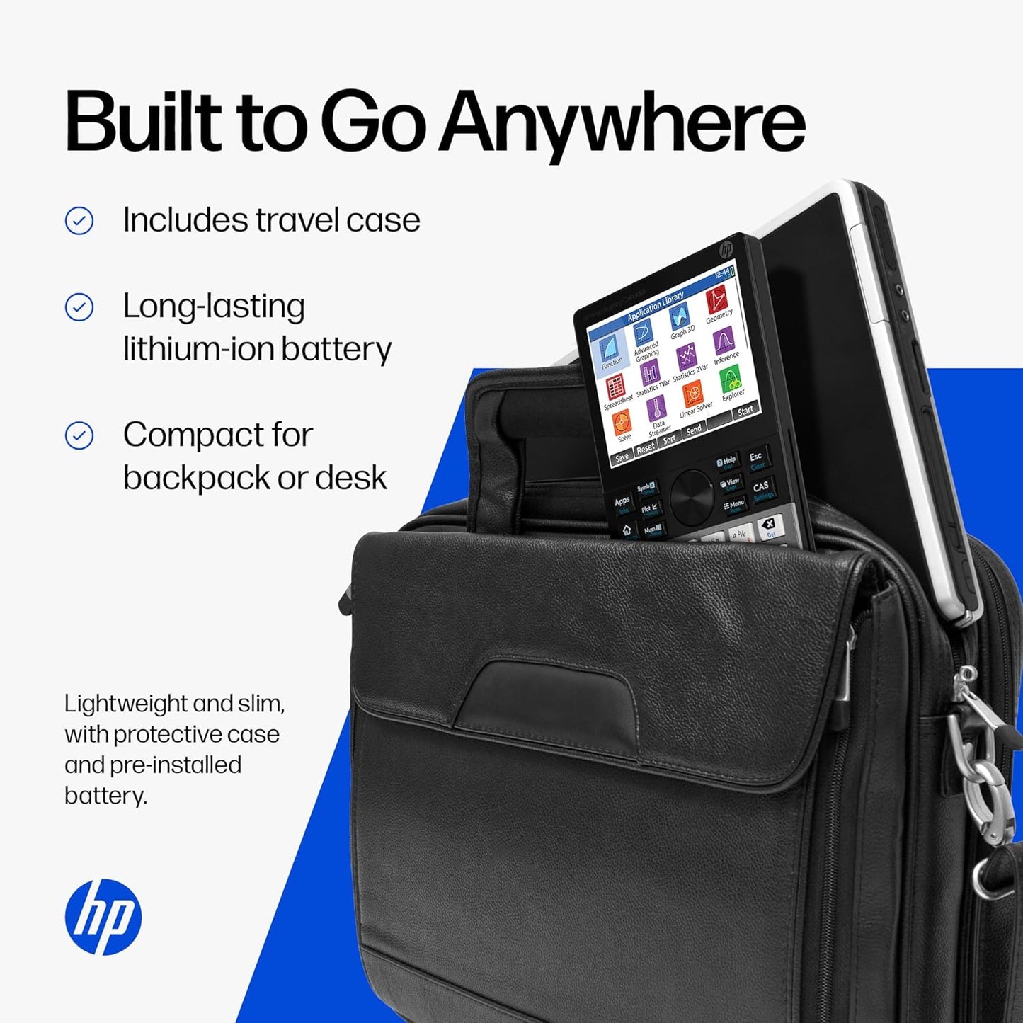 HP Prime G2 Graphing Calculator – Multi-Touch 3.5" Color Display CAS Exam Approved SAT/AP/IB Scientific Calculator for School, Highschool, College Students – Programmable, 256MB, Includes Case + Cloth