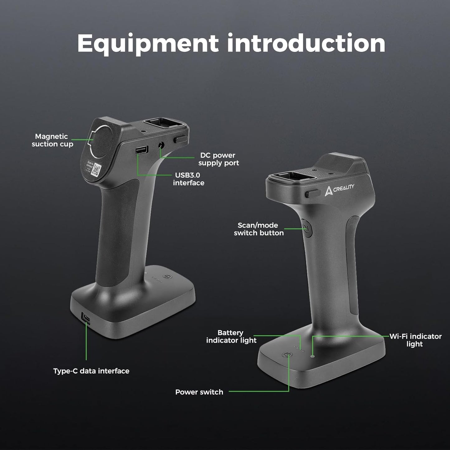Creality Scan Bridge for 3D Scanner Otter Series, Supports WiFi 6 Wireless Screen Mirroring, Smart Phone Application, Large Capacity and Fast Charging, Lightweight and Compact for use
