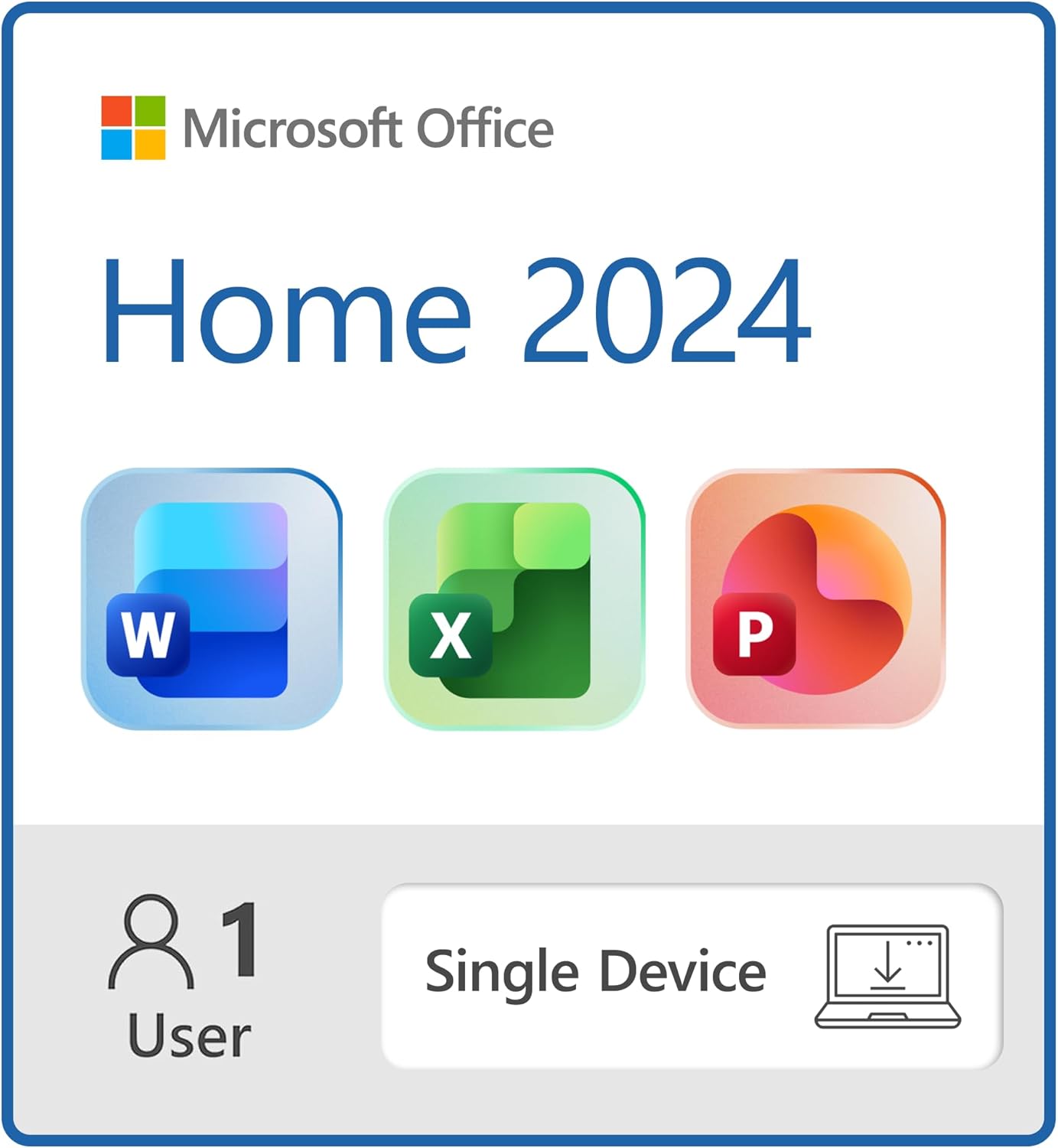 Microsoft Office Home 2024 | Classic Office Apps: Word, Excel, PowerPoint | One-Time Purchase for a single Windows laptop or Mac | Instant Download