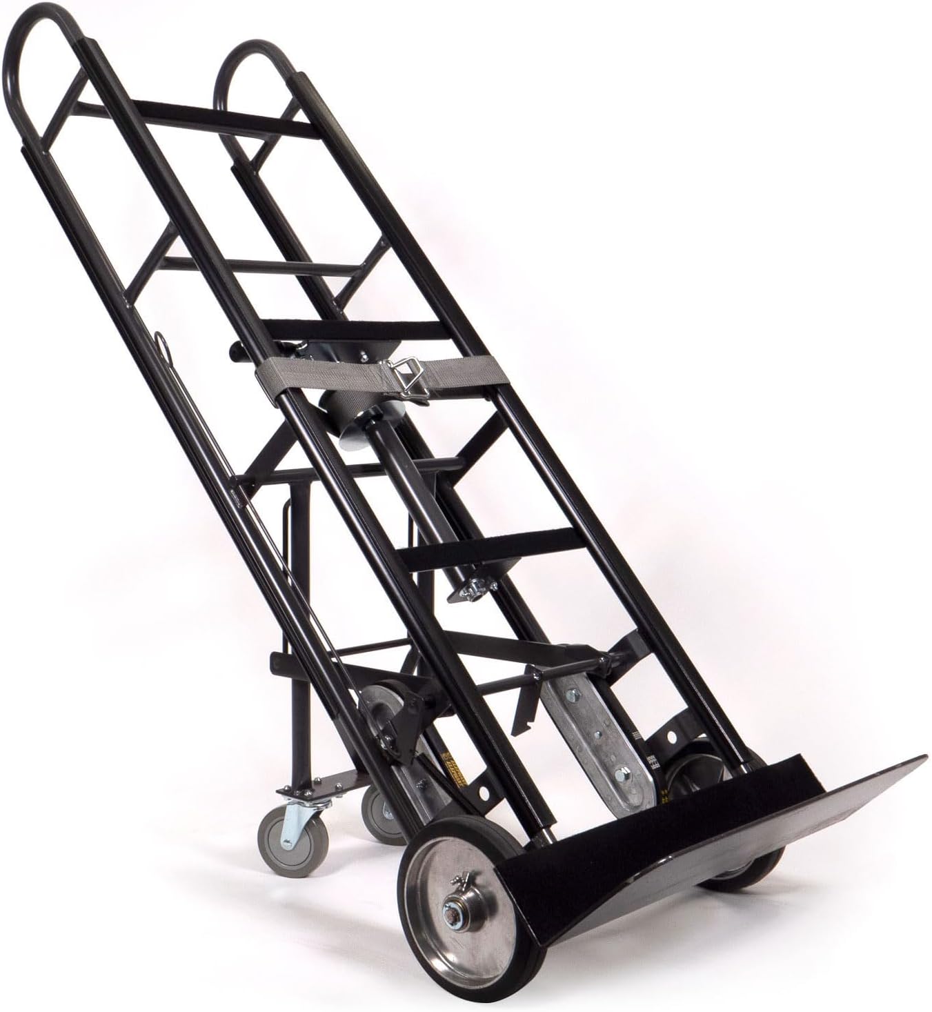 US Cargo Control Appliance Dolly Heavy Duty with Stair Climber & Kickback Wheels, 1,200 LBS Capacity, Industrial Appliance Hand Truck with Single Auto Recoil Strap System, Heavy Duty Steel Hand Truck
