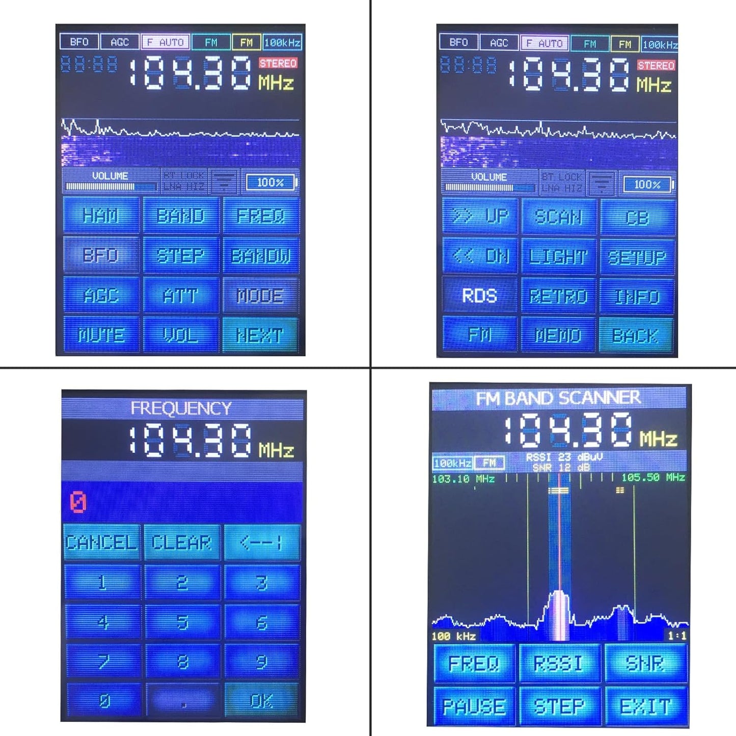 ATS-Decoder Pocket SI4732 Full Band Radio Receiver Portable DSP ATS120 2.4" Touchscreen FM RDS AM MW SW SSB LSB/USB ESP32 Bluetooth Rotary Encoder Type-C Rechargeable Radio Developers Hobbyists