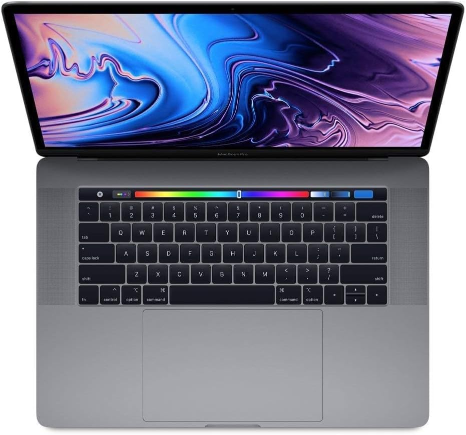 Apple 15.4in MacBook Pro Laptop (Retina, Touch Bar, 2.2GHz 6-Core Intel Core i7, 16GB RAM, 256GB SSD Storage) Space Gray (MR932LL/A) (2018 Model) (Renewed)