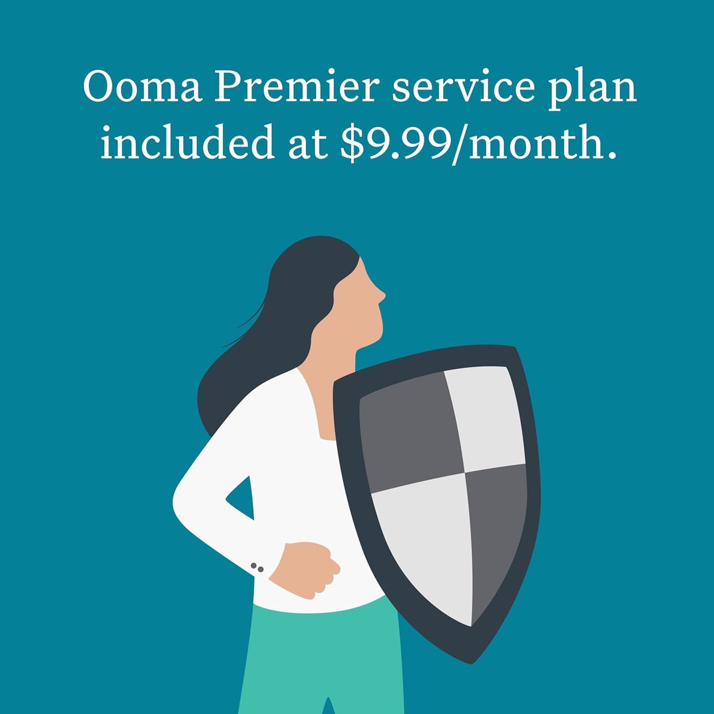 Ooma Family Home Phone Service Bundle with Premier Service Plan. Includes Address-Based 911 and Text alerts, Unlimited Nationwide Calling, Call Blocking, Mobile app. Subscription Required.