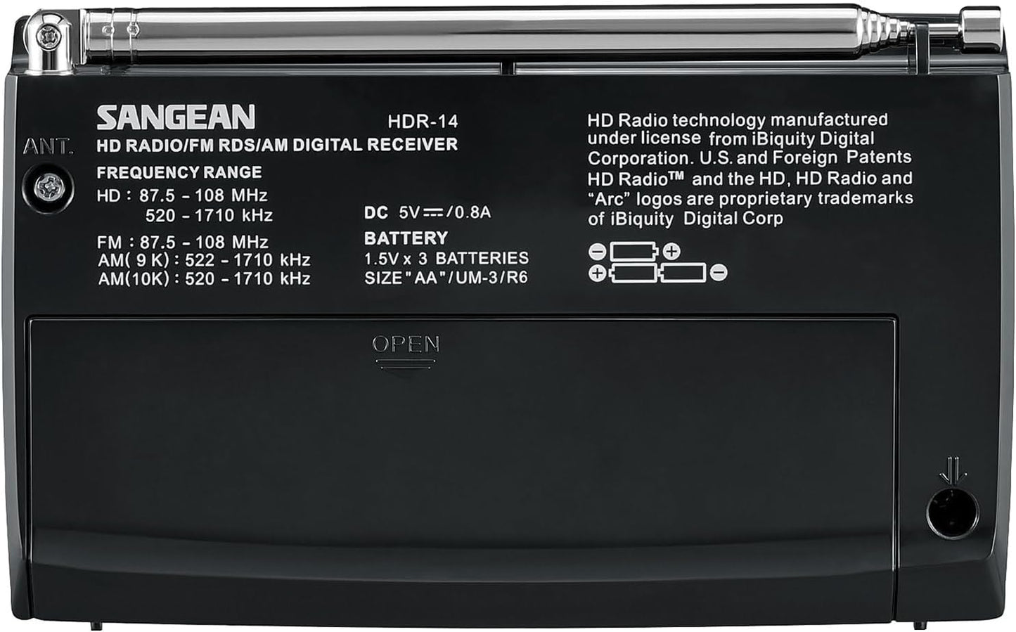 Sangean HDR-14 HD Radio/FM Stereo/AM Portable Radio,