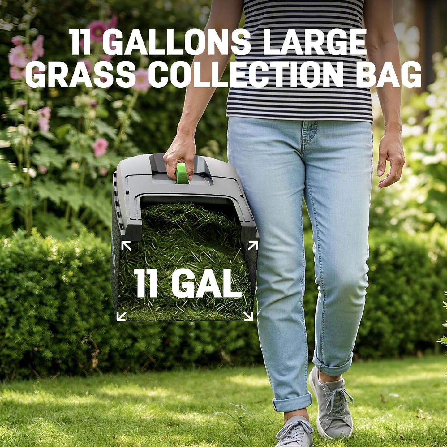 STEELITE 40V(2×20V) 17-Inch Cordless Lawn Mower Combo, Brushless Electric Mower, 12-Inch Weed Wacker & 500CFM Leaf Blower, with 4 Batteries and 3 Chargers - Shipped in 2 packages, delivery separately.