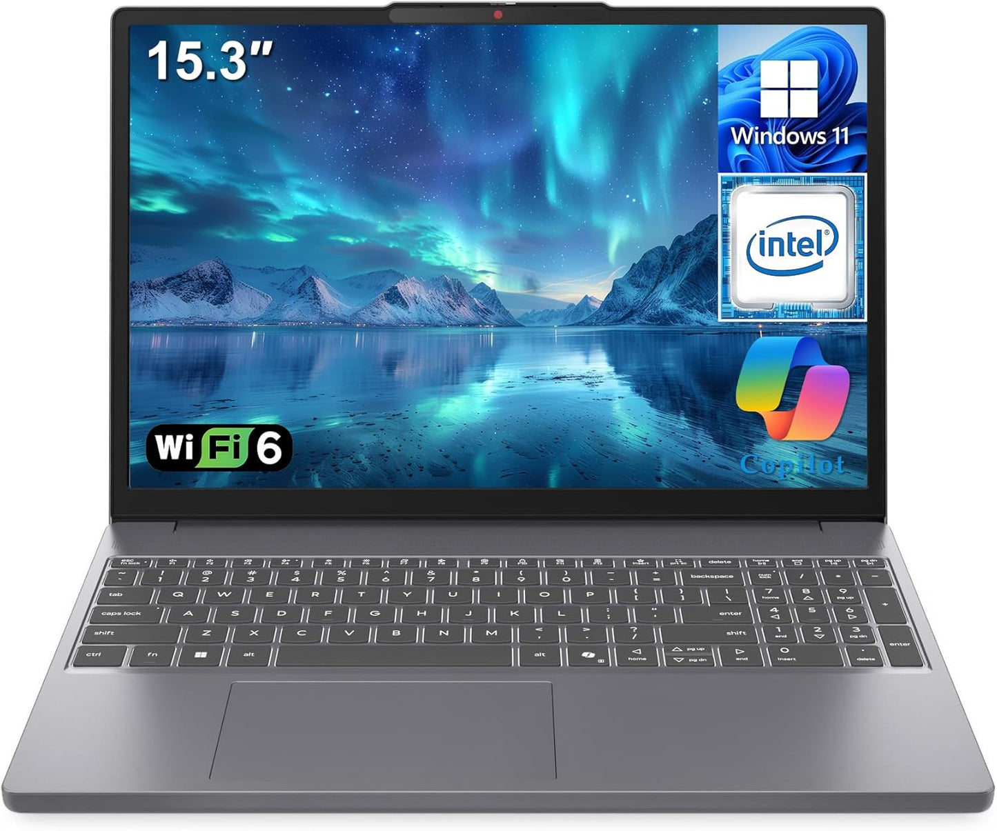 Lenovo Laptop Computer, IdeaPad Slim 3 2026, 15.3" FHD Anti-Glare Display, Intel Core i5-13420H, 8GB DDR5 RAM, 512GB SSD, Copilot AI, Long Battery Life, Lightweight Portability, Office 365, Luna Grey