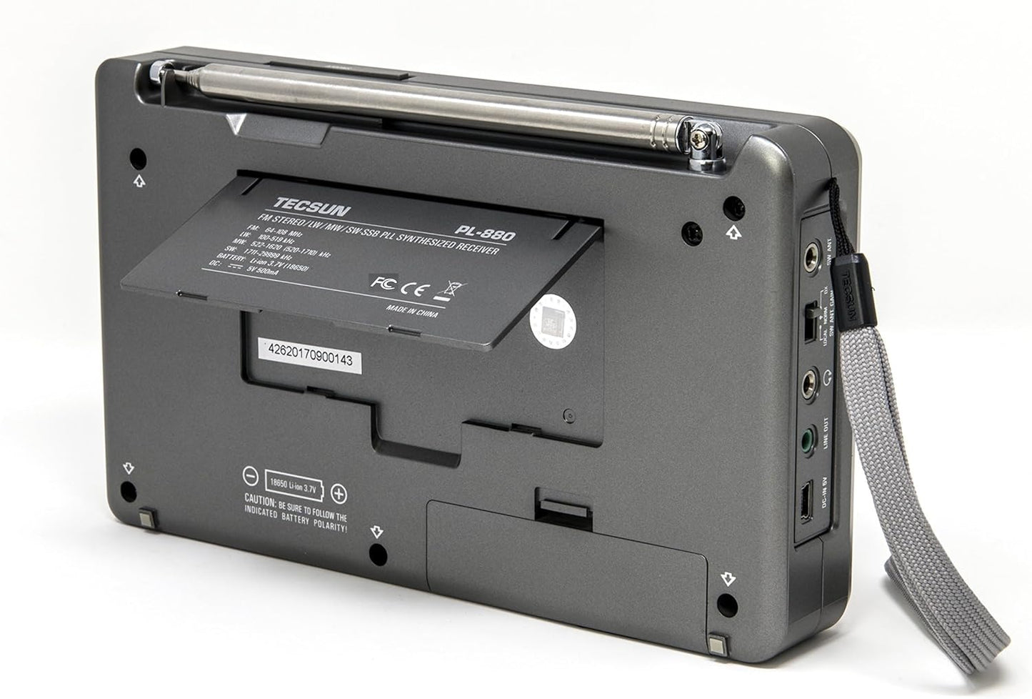 Tecsun PL880 Portable Digital PLL Dual Conversion AM/FM, Longwave & Shortwave Radio with SSB (Single Side Band) Reception, Color Silver