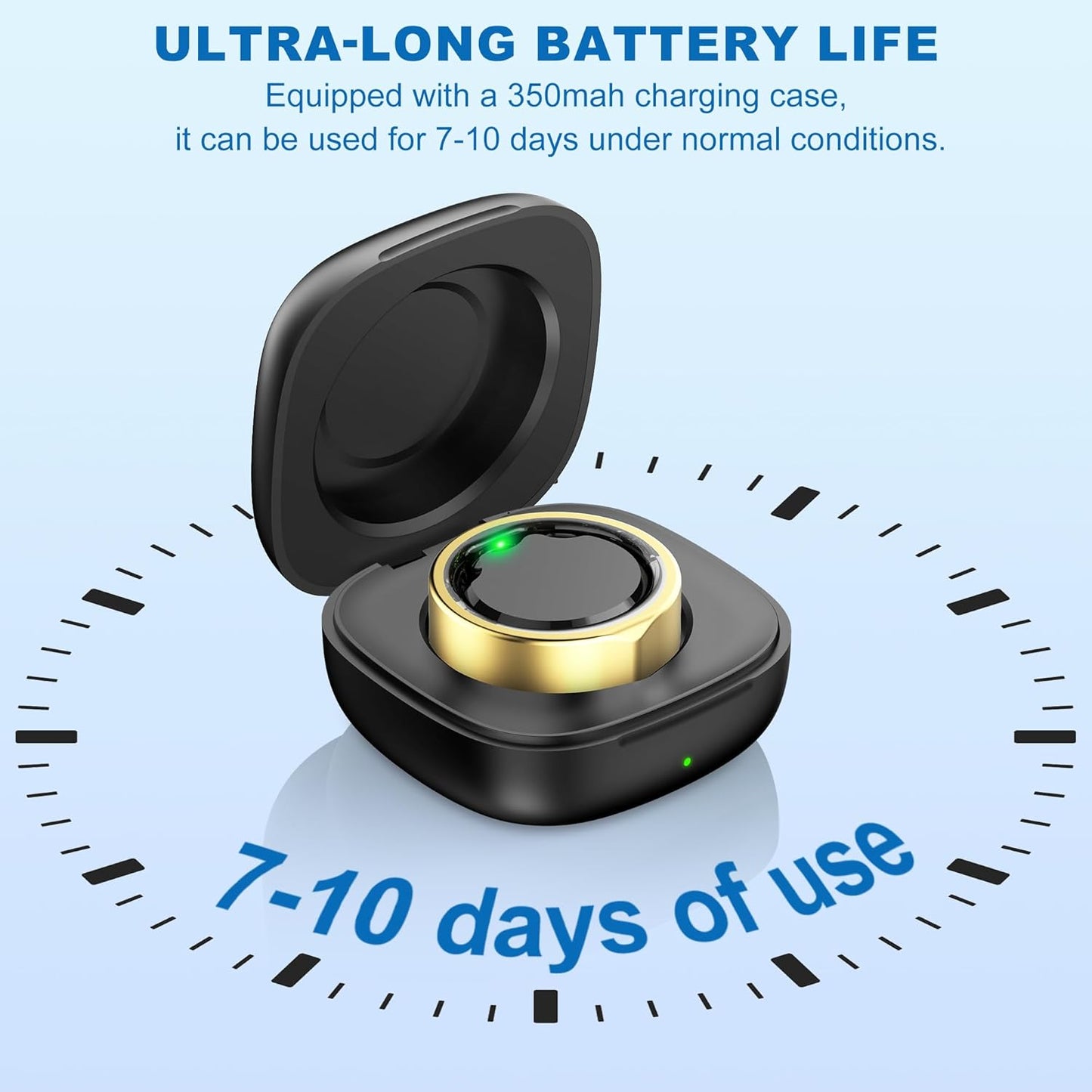 Smart Ring for Women Men, Titanium Fitness Ring with Heart Rate, Stress & Sleep Monitoring,Step & Calorie Counter, 5ATM Waterproof for iPhone and Android,No Subscription Fee (Rose Gold, 10)