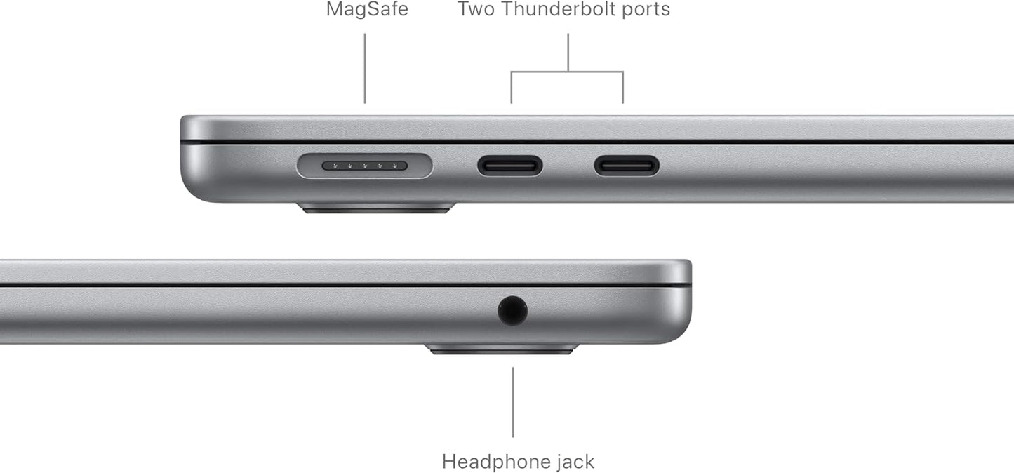 Apple 2024 MacBook Air with M3 chip, 13-inch, 16GB Ram, 256GB SSD Midnight QWERTY English (Renewed)