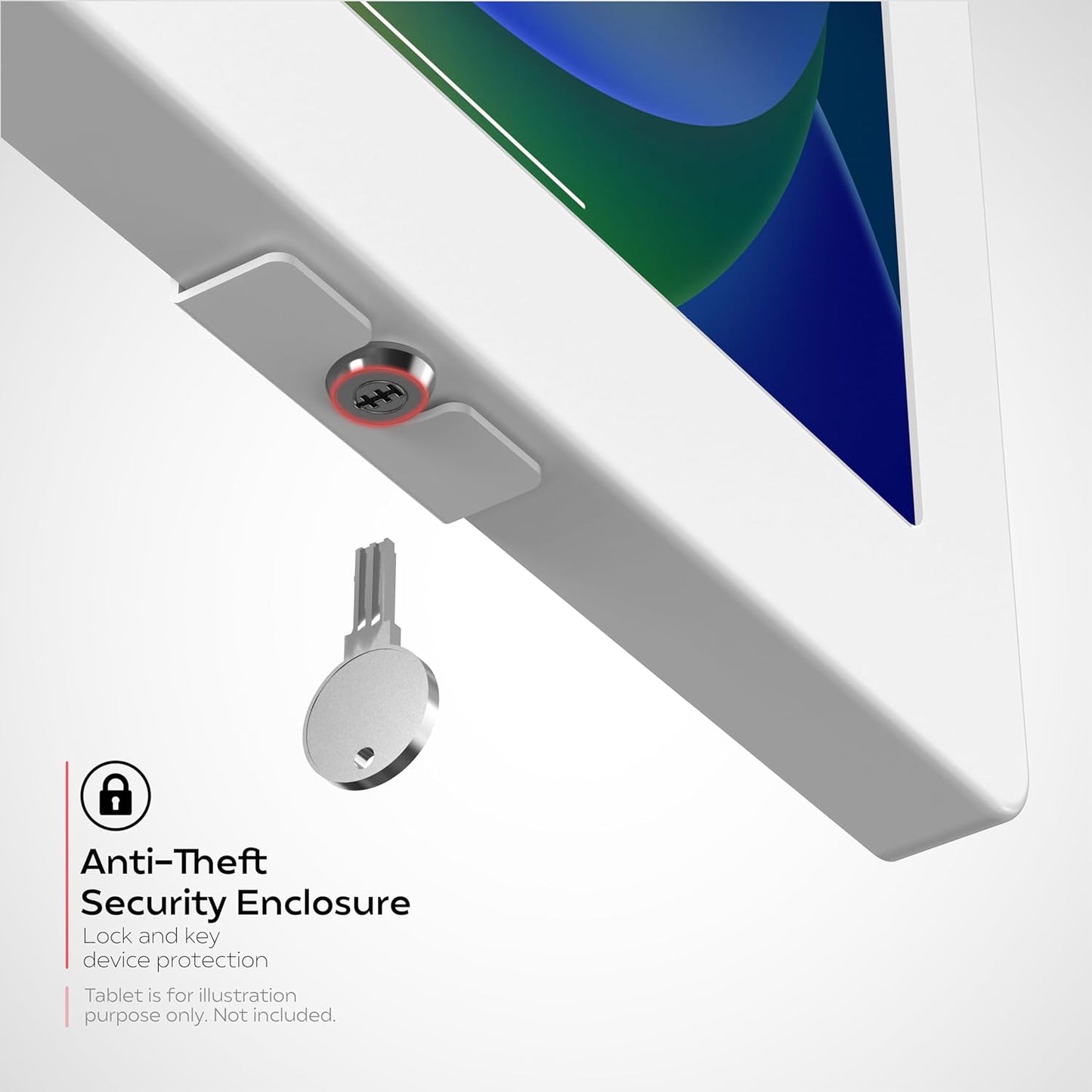 iPad Wall Mount with Barcode Scanner – CTA Anti-Theft Tablet Enclosure with Honeywell Barcode Scanner for iPad 10.9" 10th Gen, 11 (A16), Pro 11", Air 11, Galaxy S Tabs, Surface Go Tabs & More