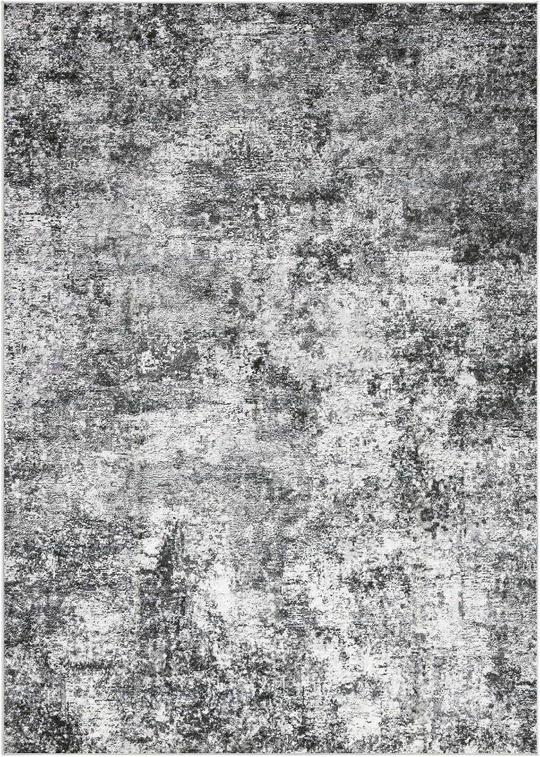DMOYEST Area Rug Living Room Rugs - 9x12 Large Soft Indoor Neutral Modern Abstract Low Pile Washable Rug Carpet for Bedroom Dining Room Farmhouse Home Office - Grey