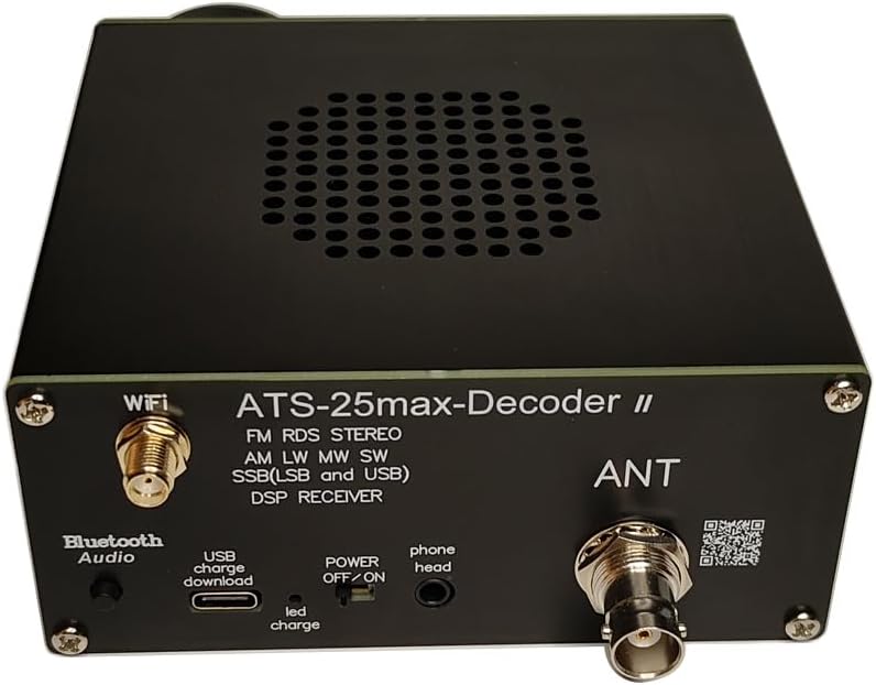 SI4732 ATS-25 max-DECODER II Full Band Radio, Version 4.17 Adds CW, RTty Decoding, WiFi, BT, Four Audio Spectrum, LNA, HI-Z, Supports FM LW AM SSB DIGI CW RDS
