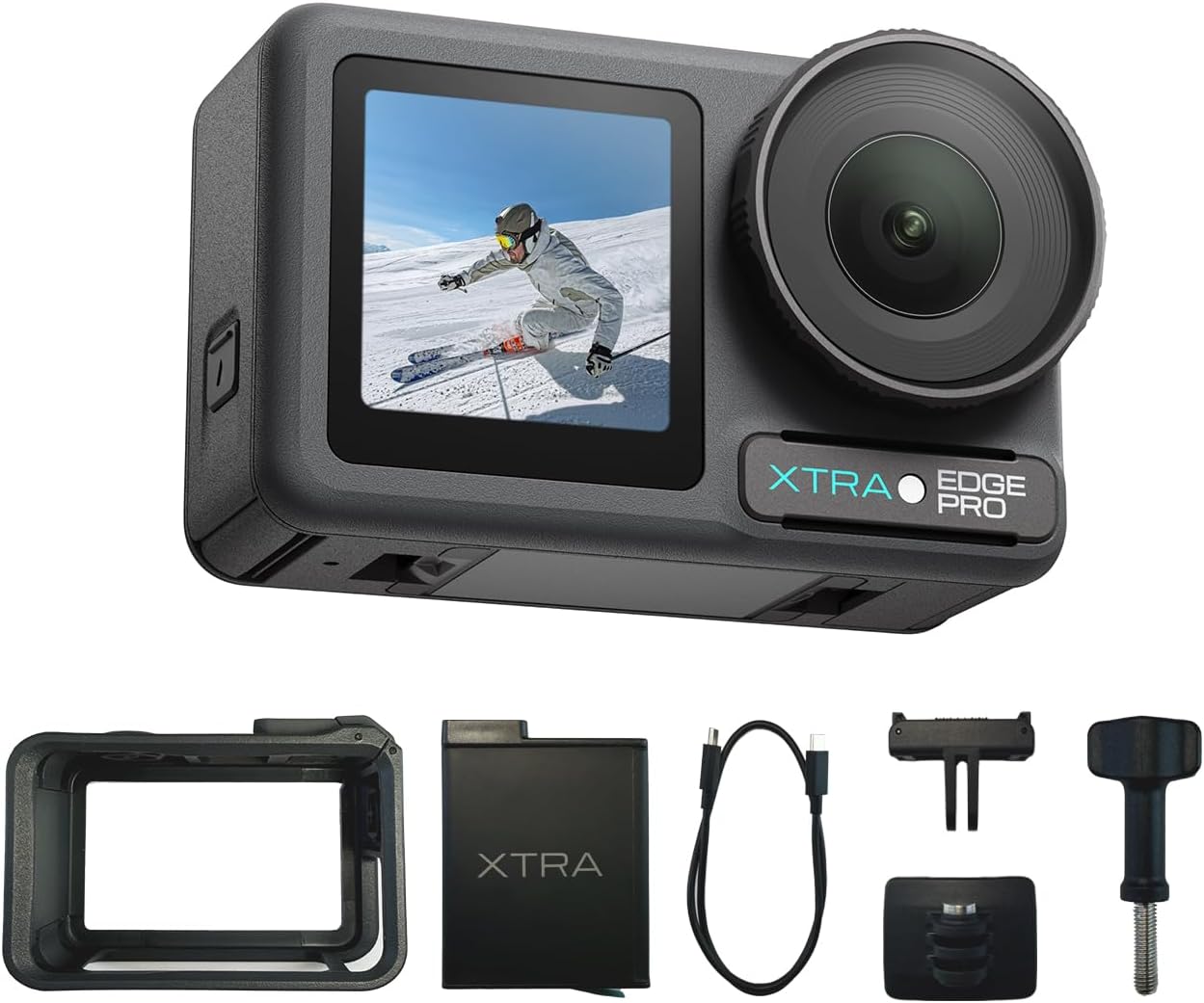 Pro Action Camera - 1/1.3" Sensor, 65ft Waterproof, 216-Min Battery, 4K/120fps Night Video, Smart Tracking, 32x Slow Motion for Outdoor Sports Vlogging Camera