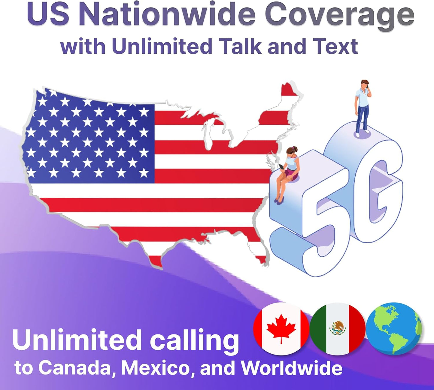 Jethro Mobile Unlimited Talk, Text & 8GB High-Speed Data, Prepaid 365-Day Plan, Works with Senior Cell Phones, Kids, Students & Feature Phones, 3-in-1 SIM Kit