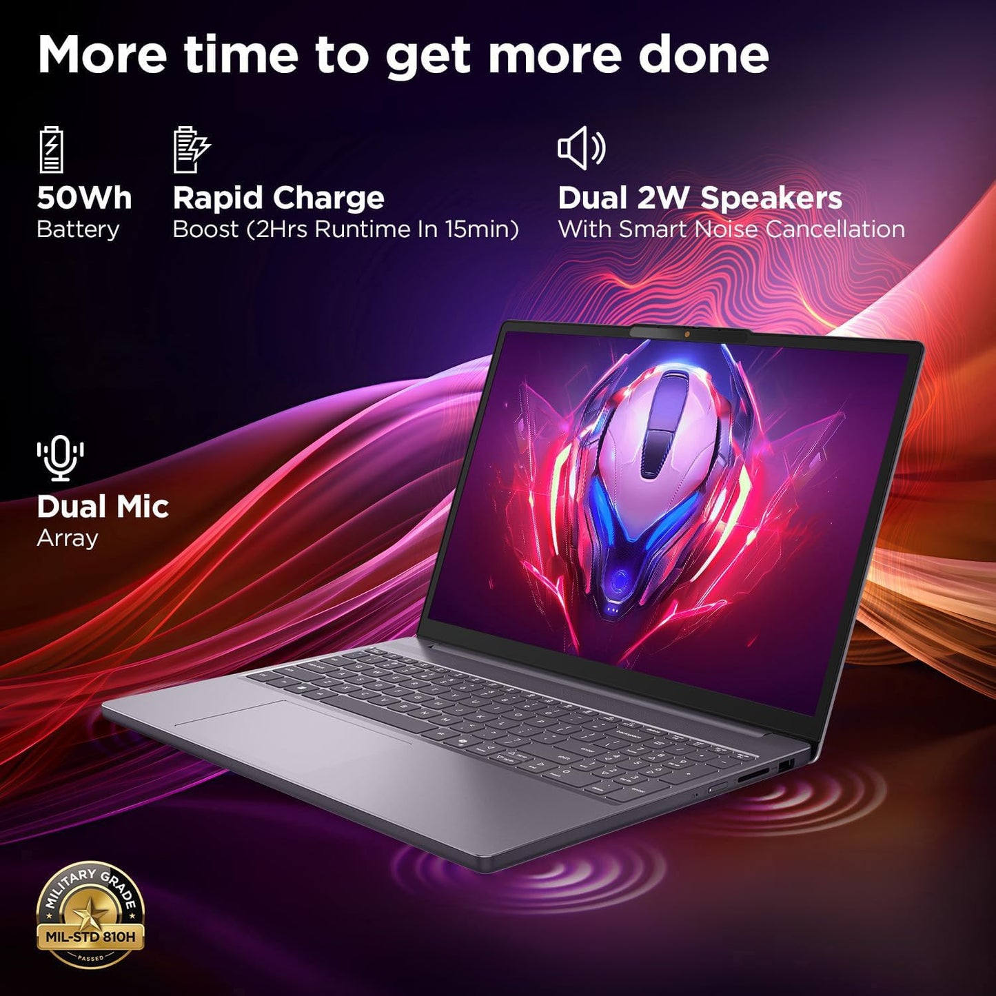 Lenovo Laptop Computer, IdeaPad Slim 3 2026, 15.3" FHD Anti-Glare Display, Intel Core i5-13420H, 8GB DDR5 RAM, 512GB SSD, Copilot AI, Long Battery Life, Lightweight Portability, Office 365, Luna Grey