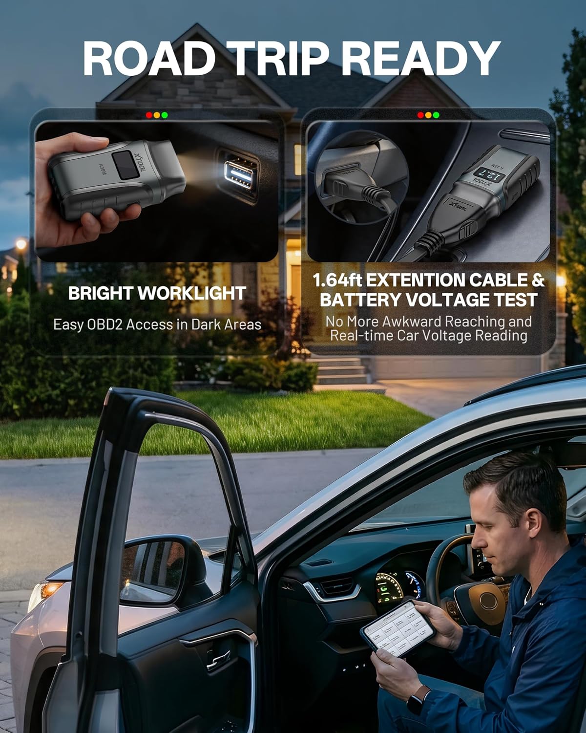 XTOOL Anyscan A30M OBD2 Scanner with Protective Case Kit, Wireless Bidirectional Scan Tool with Free Updates for iOS & Android, 26 Resets, Live Data, All System ABS Bleed Diagnostic Tool, CAN FD& FCA