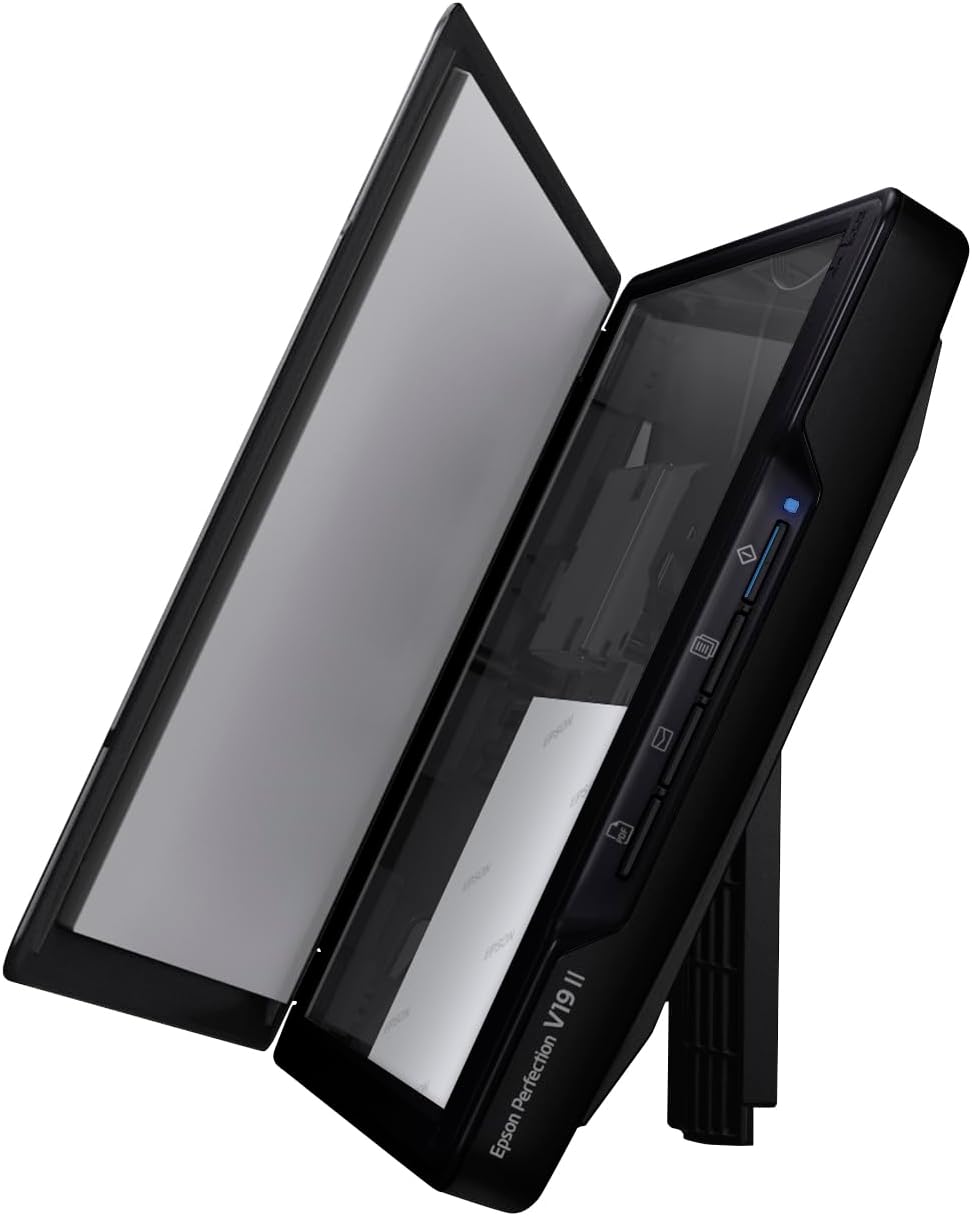 Epson Perfection V19 II Color Photo, Tax Receipt & Document Flatbed Scanner with 4800 dpi Optical Resolution USB Power, High-Rise, Removable Lid