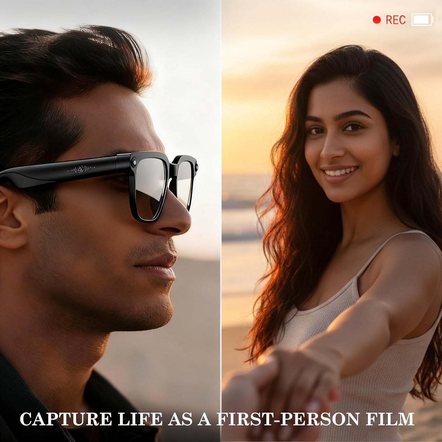 EarlySincere 4K Camera Smart Glasses with ChatGPT AI, Blue Light Blocking Lenses + Extra Sunglasses, Live Translation & Bluetooth Audio, Hands-Free POV Video Recording Eyewear
