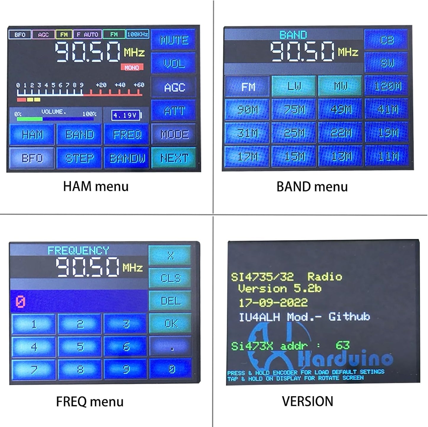 Upgraded ATS-25 Max All Full Bands SI4732 Receiver Portable 2.4 inch FM AM LSB USB LW SSB Shortwave Color Touching Screen Aluminum Alloy 3000Mah Battery Big Speaker Nice Sound