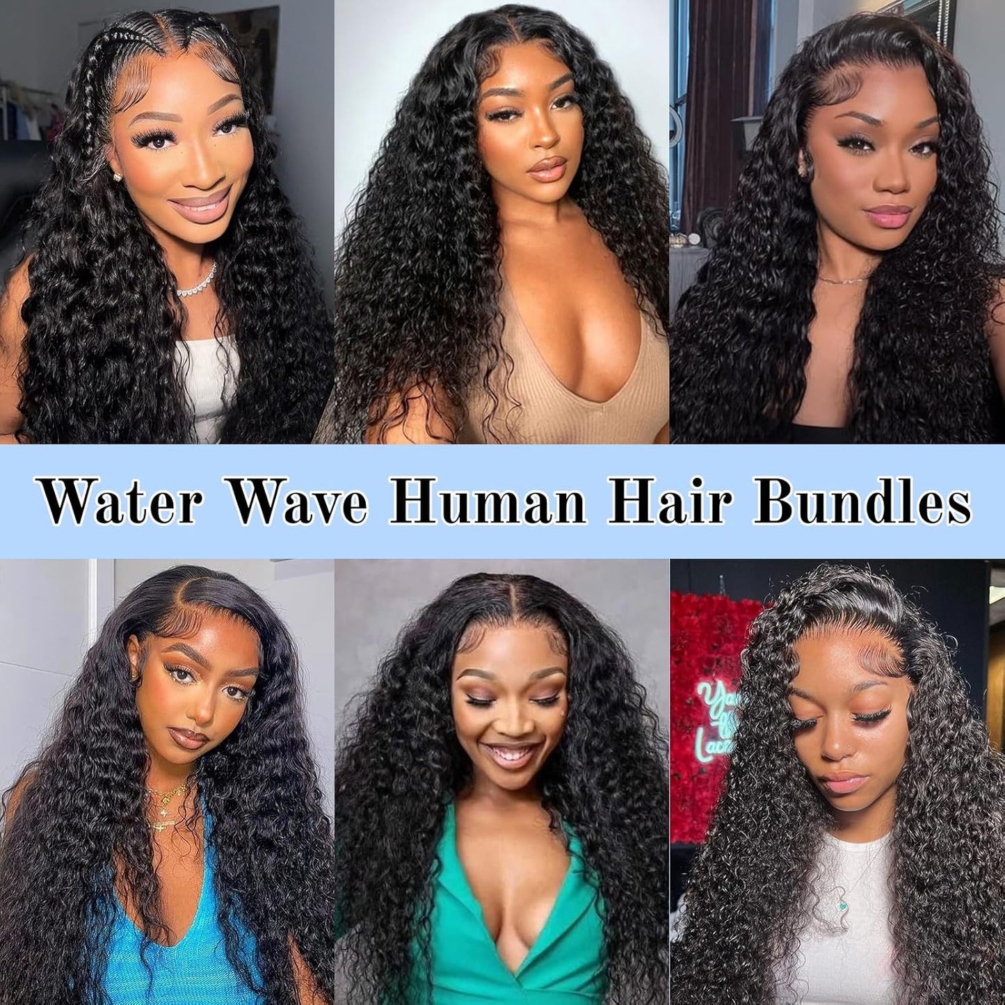 Water Wave Human Hair Bundles 20 22 24 Inch 12A Curly Bundles Human Hair 100% Unprocessed Brazilian Virgin 3 Bundles Wet and Wavy Weave Extensions