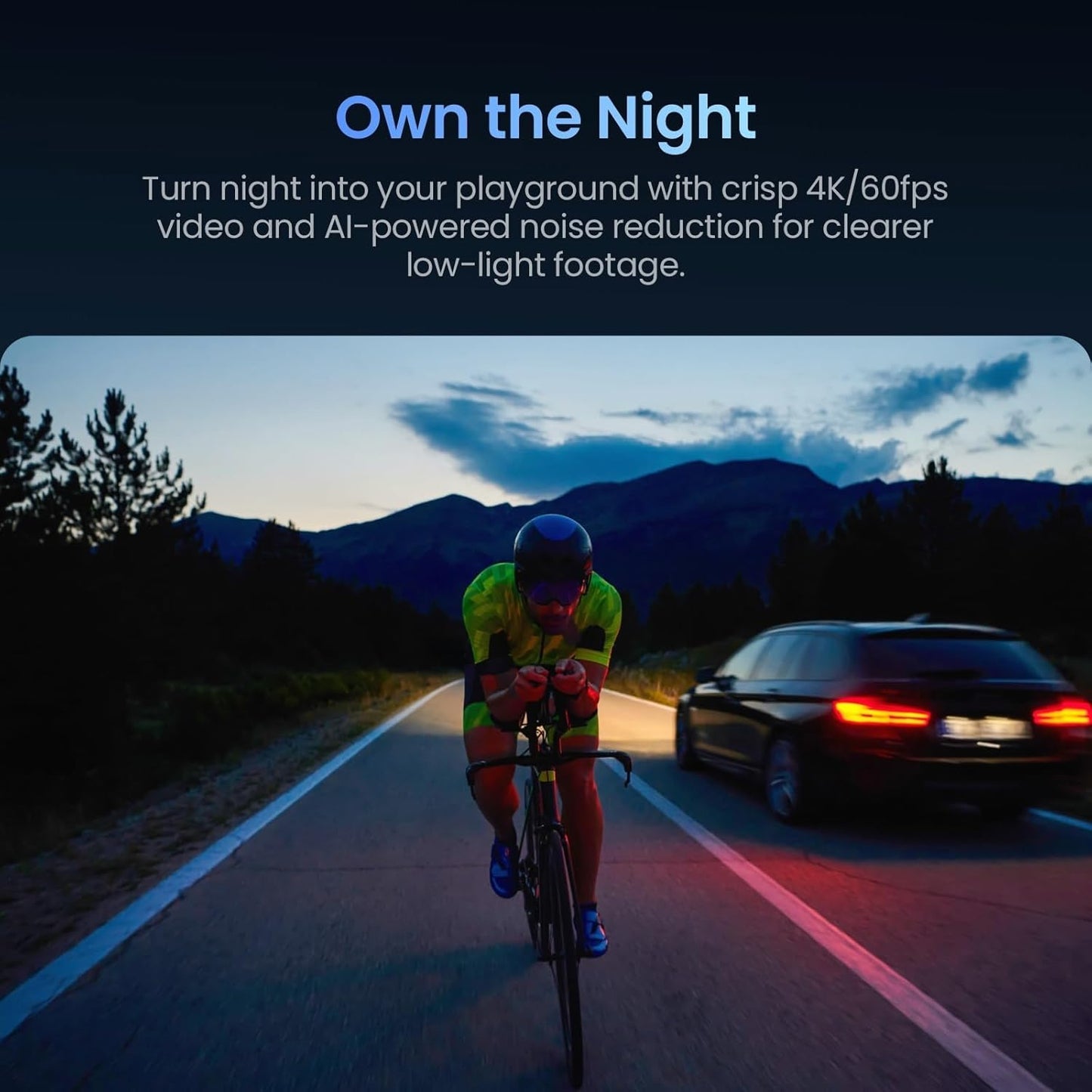 Pro Action Camera - 1/1.3" Sensor, 65ft Waterproof, 216-Min Battery, 4K/120fps Night Video, Smart Tracking, 32x Slow Motion for Outdoor Sports Vlogging Camera