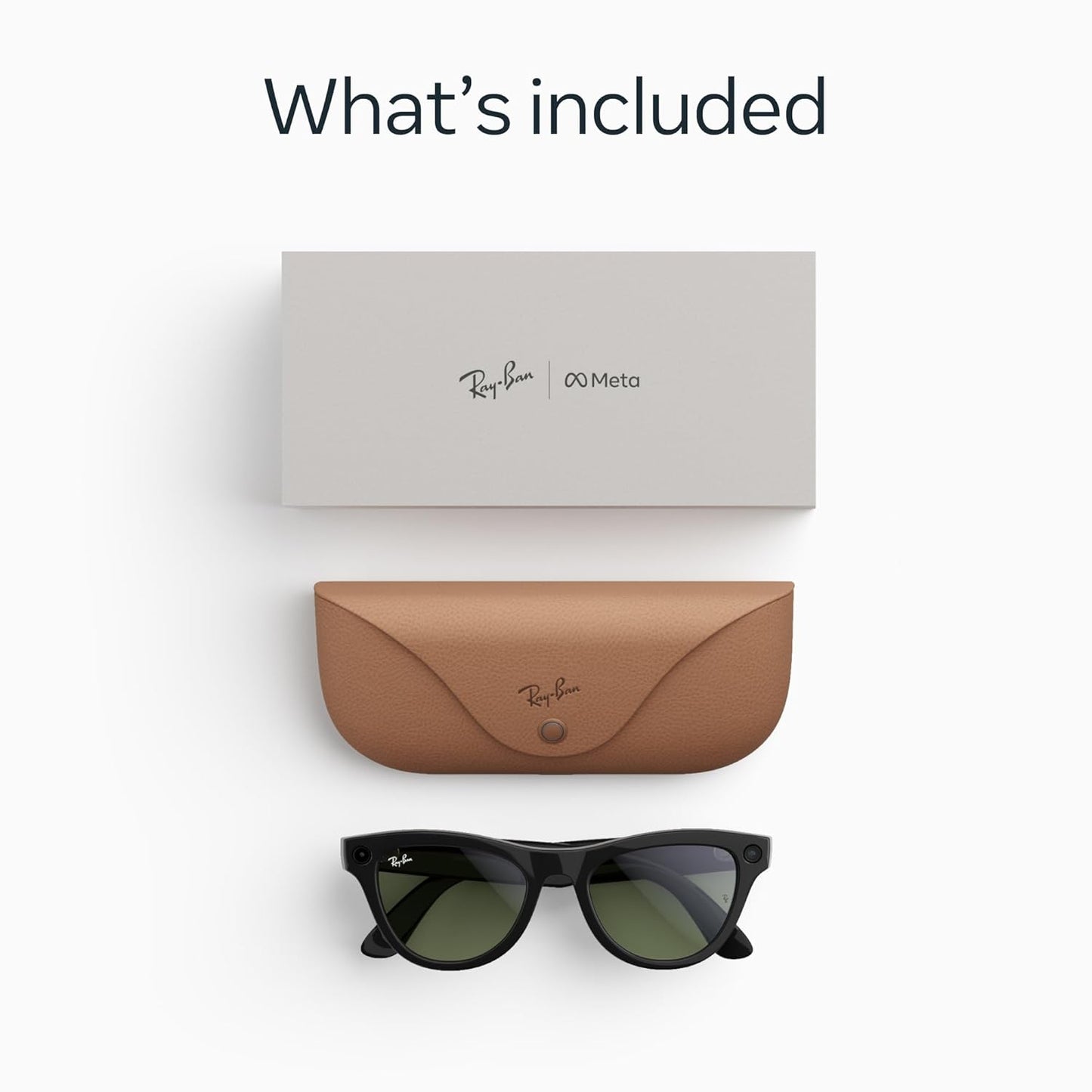 Ray-Ban Meta (Gen 2), Skyler, Shiny Black | Smart AI Glasses for Men, Women — 2x Battery Life — 3K Ultra HD Resolution — 12 MP Ultra-Wide Camera, Audio, Video — Green Lenses — Wearable Technology