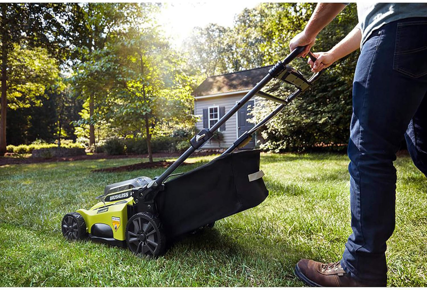 RYOBI Lawn Mower 20 in. 40-Volt Lithium-Ion Brushless Cordless Walk Behind