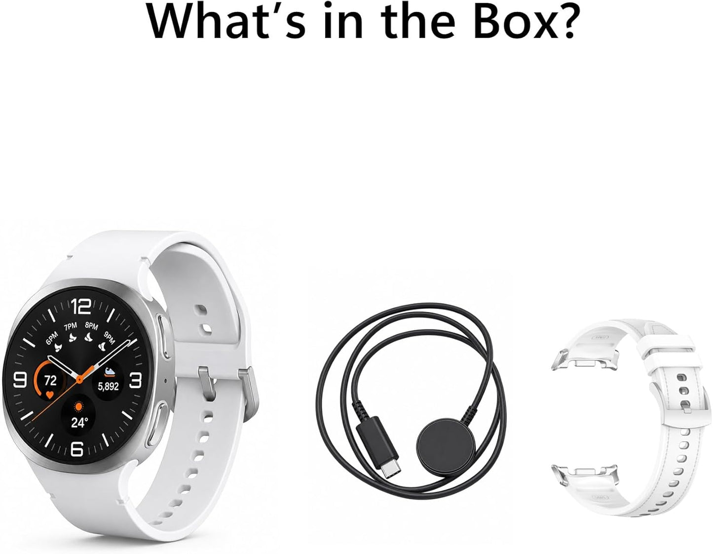 Samsung Galaxy Watch 8 (2025) Bluetooth Smartwatch, Intl Version – Fitness & Sleep Tracking,Heart Rate Monitor, Android Compatible (Not for iOS) – with Extra Hybrid Band (Silver, 44mm)