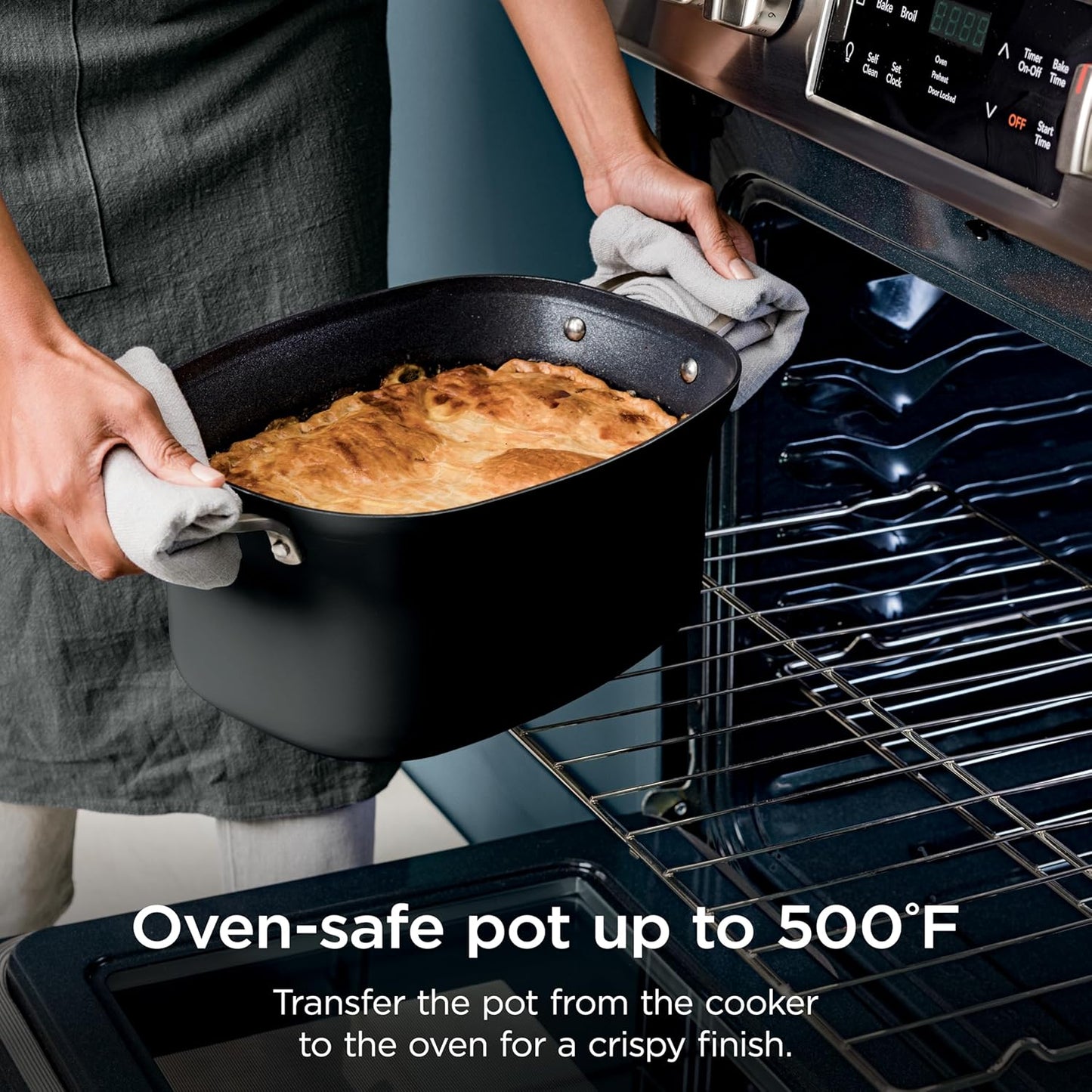 Ninja® 12-in-1 PossibleCooker™ PLUS | 8.5-qt - Sous Vide & Proof Multi-Cooker | Slow Cooker, Dutch Oven & More | Glass Lid & Integrated Spoon | Nonstick | Oven Safe Pot to 500°F | Black | MC1010