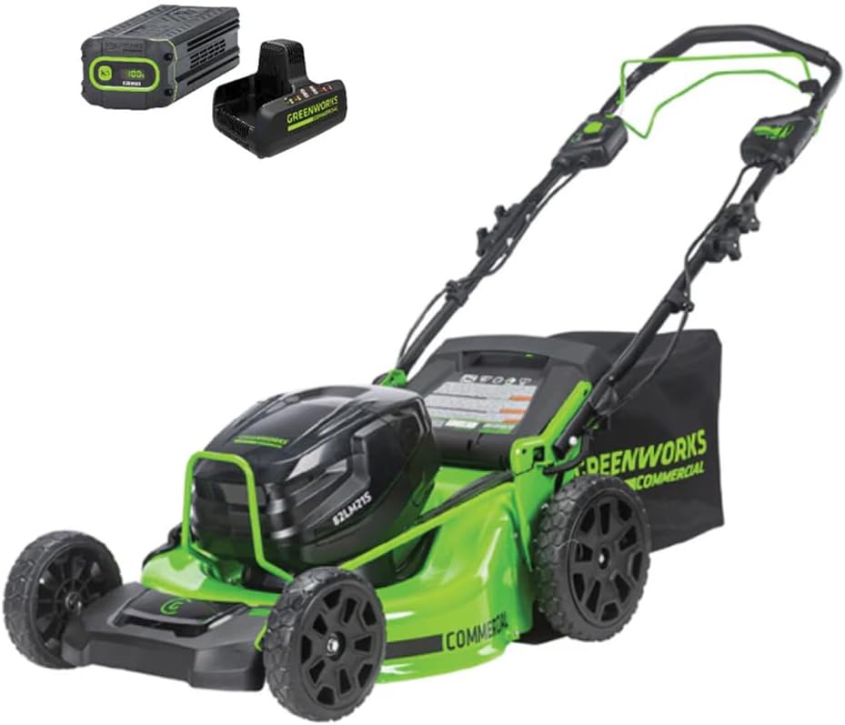 Greenworks 82V 21" Self-Propelled Lawn Mower, 8.0Ah Battery + Dual Port Charger